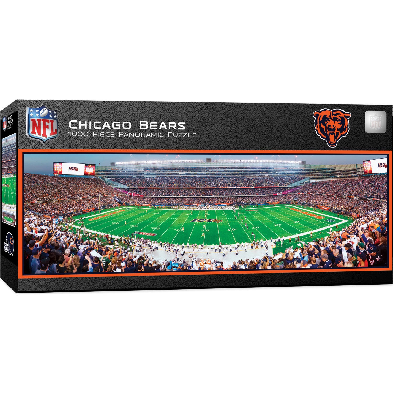 Chicago Bears - 1000 Piece Panoramic Jigsaw Puzzle - Center View