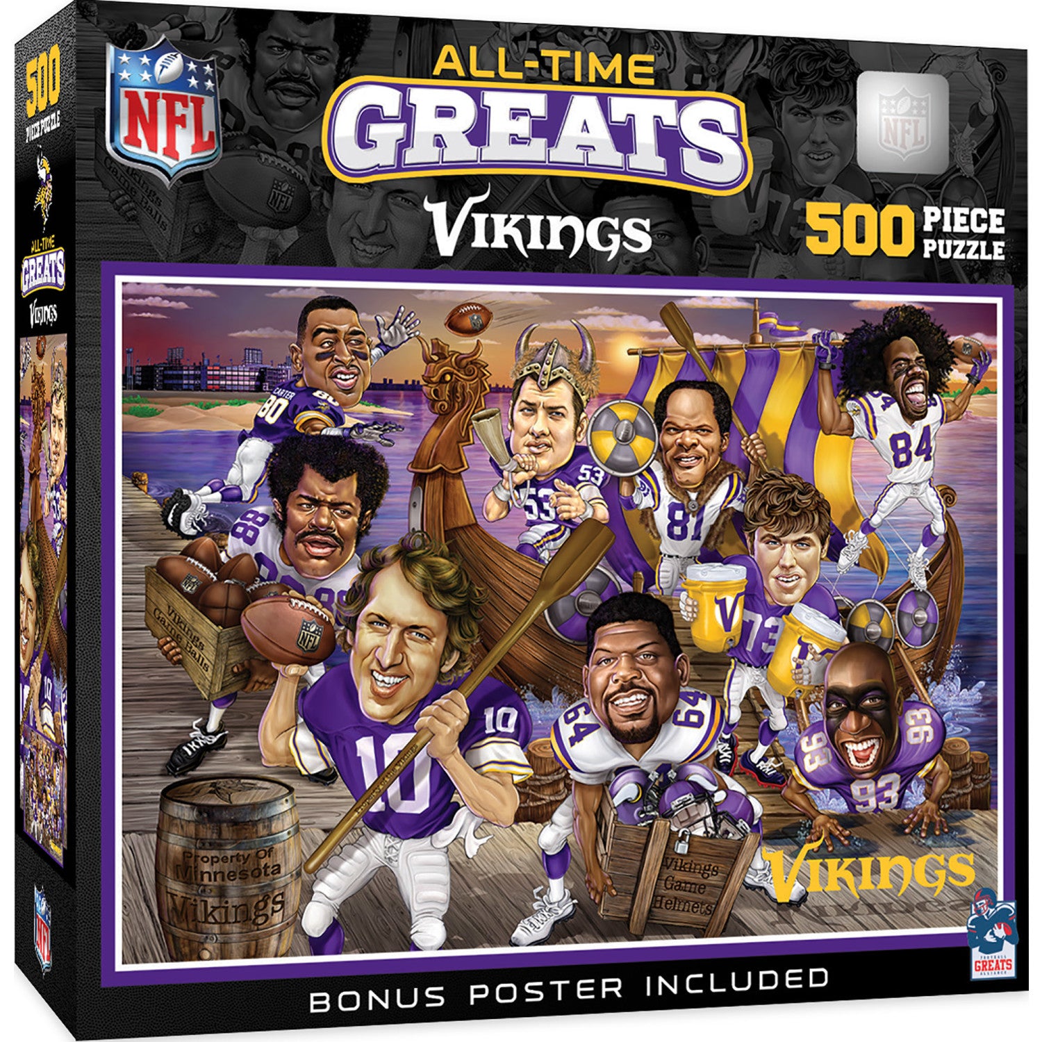 Minnesota Vikings - All Time Greats 500 Piece Jigsaw Puzzle