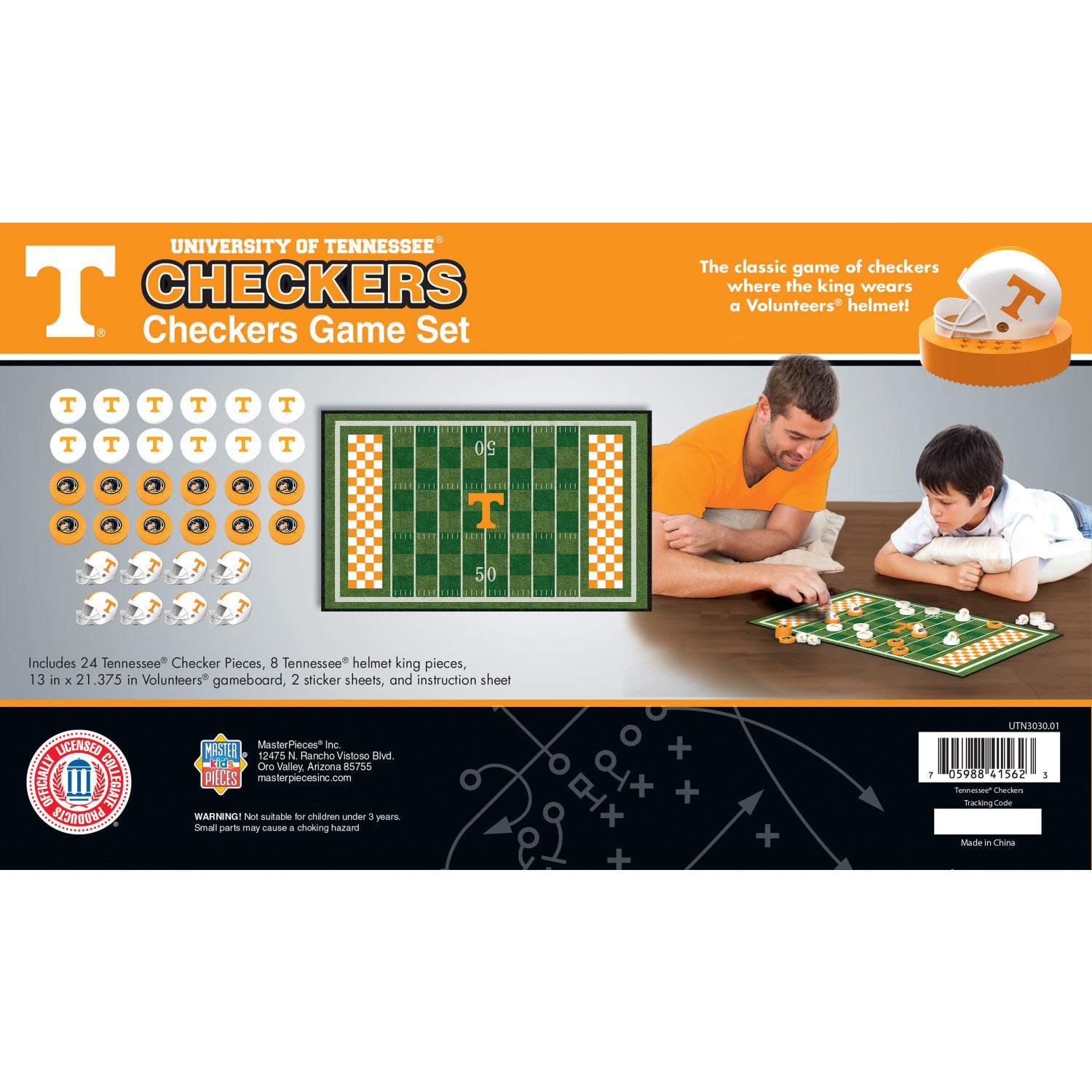 Tennessee Volunteers Checkers Board Game