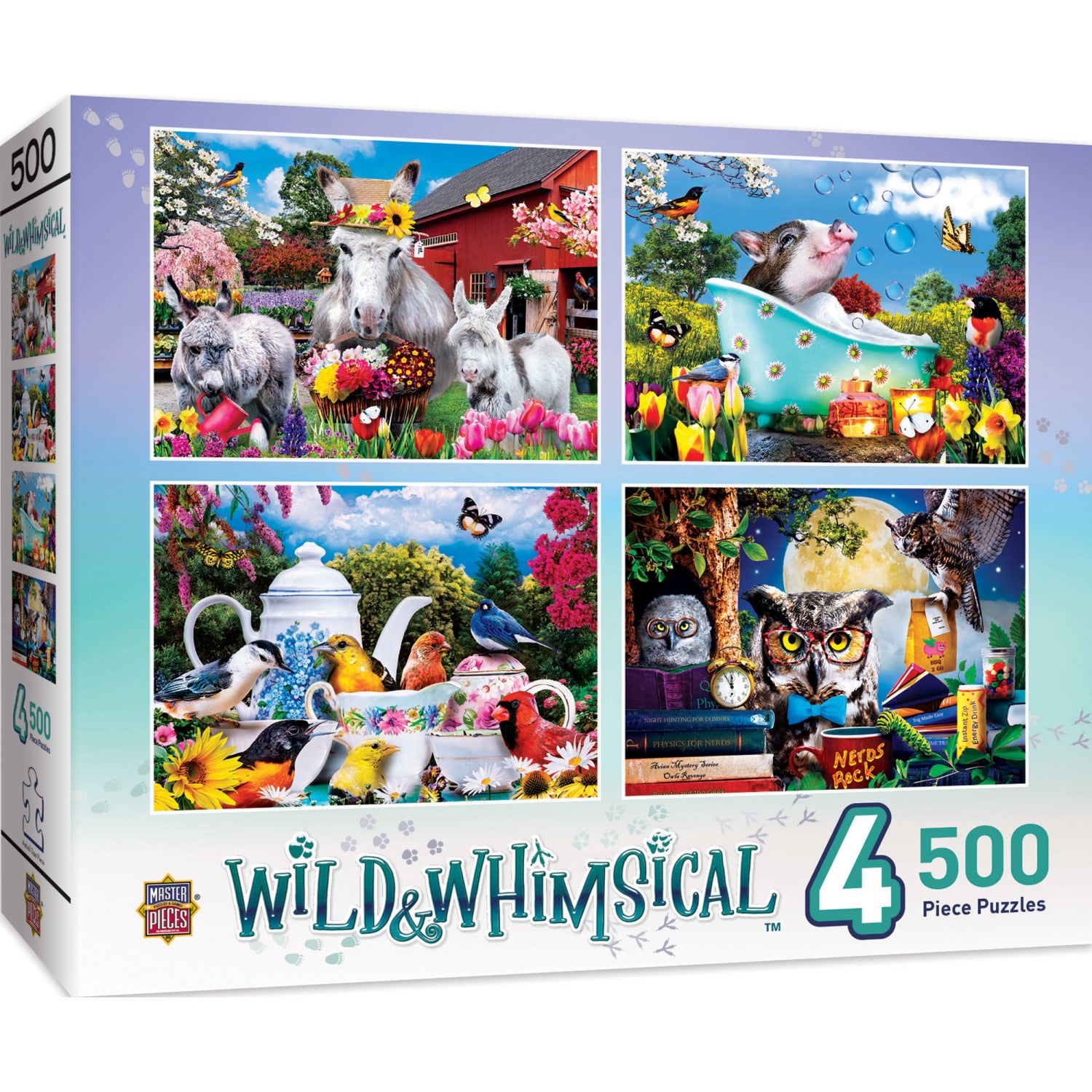 Wild & Whimsical - 500 Piece Puzzles 4 Pack