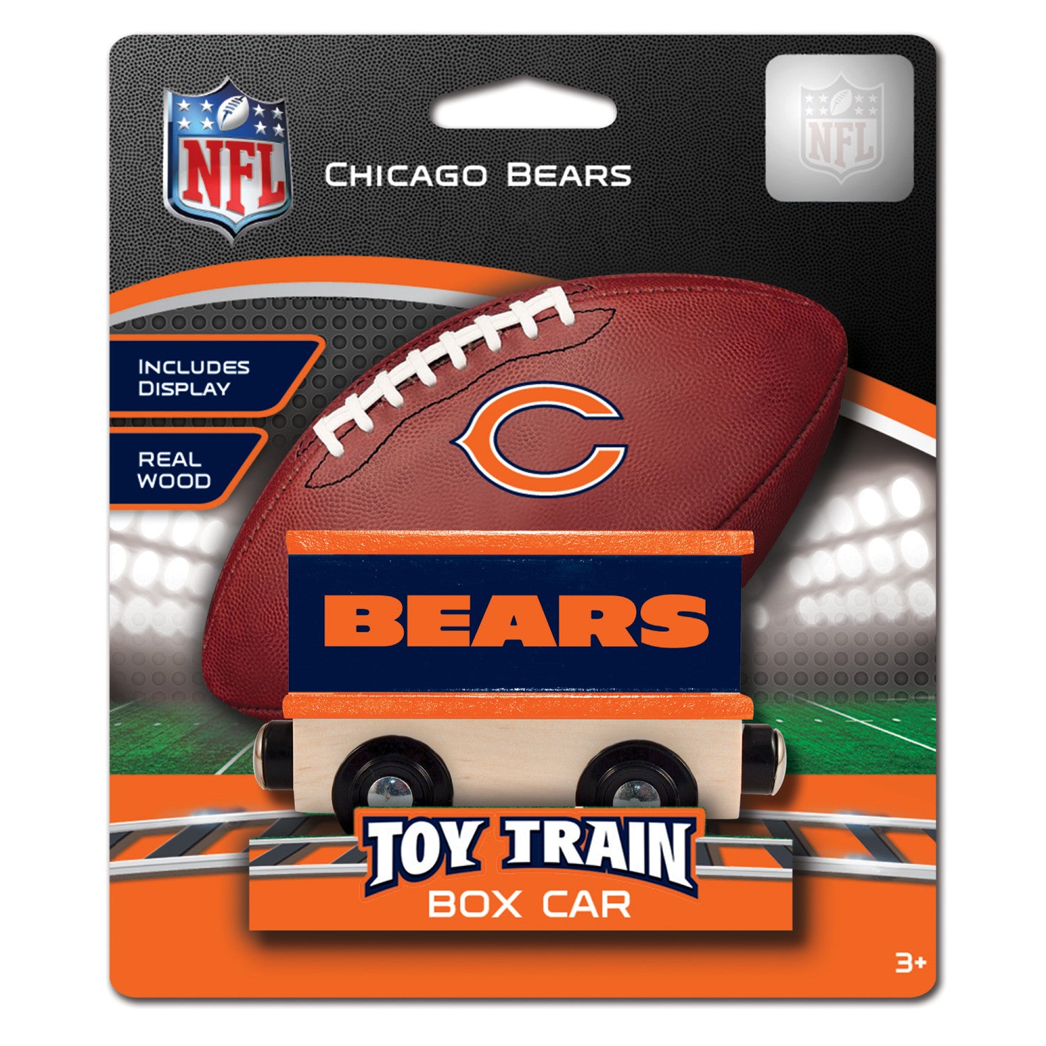 Chicago Bears NFL Wood Box Train Car