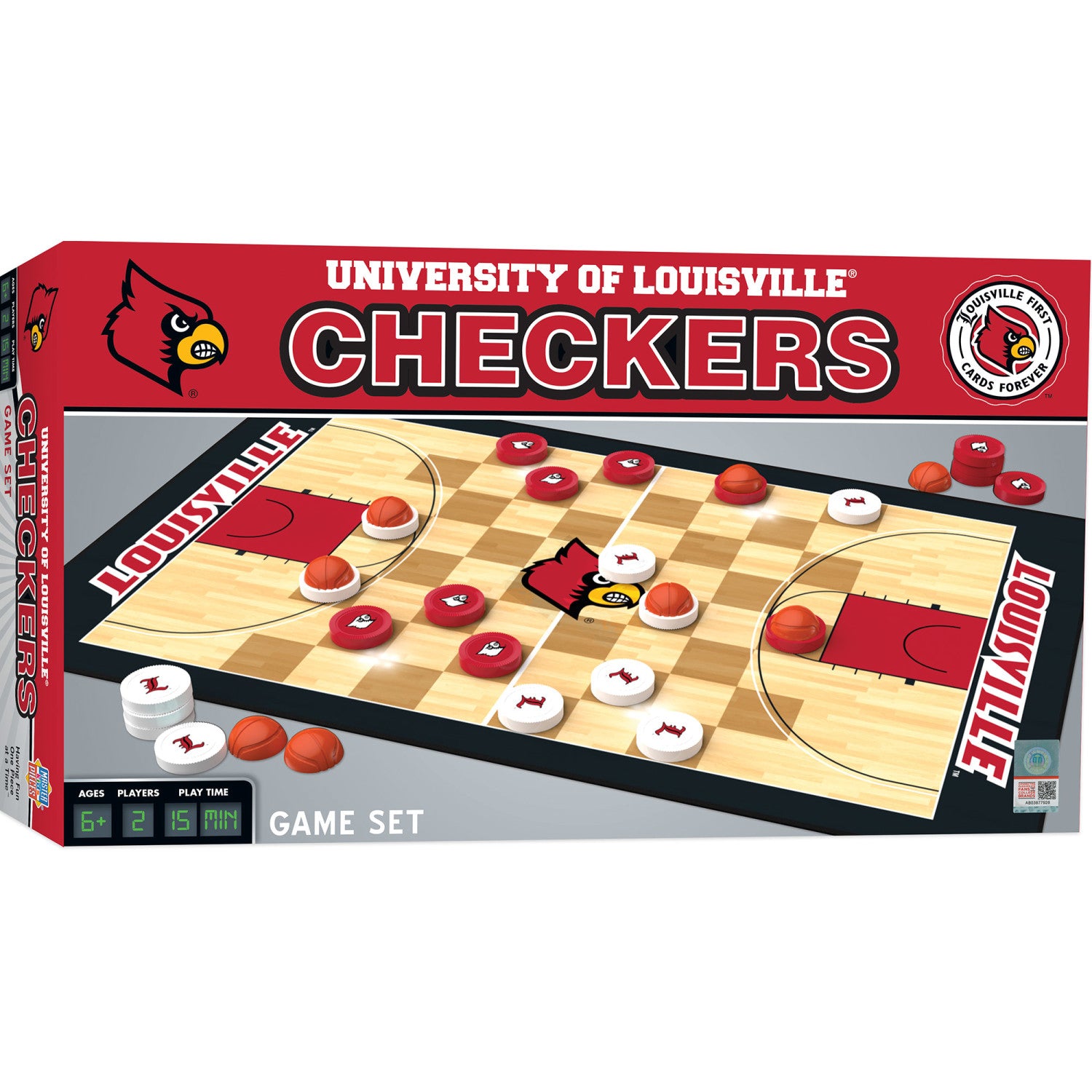 Louisville Cardinals Checkers Board Game