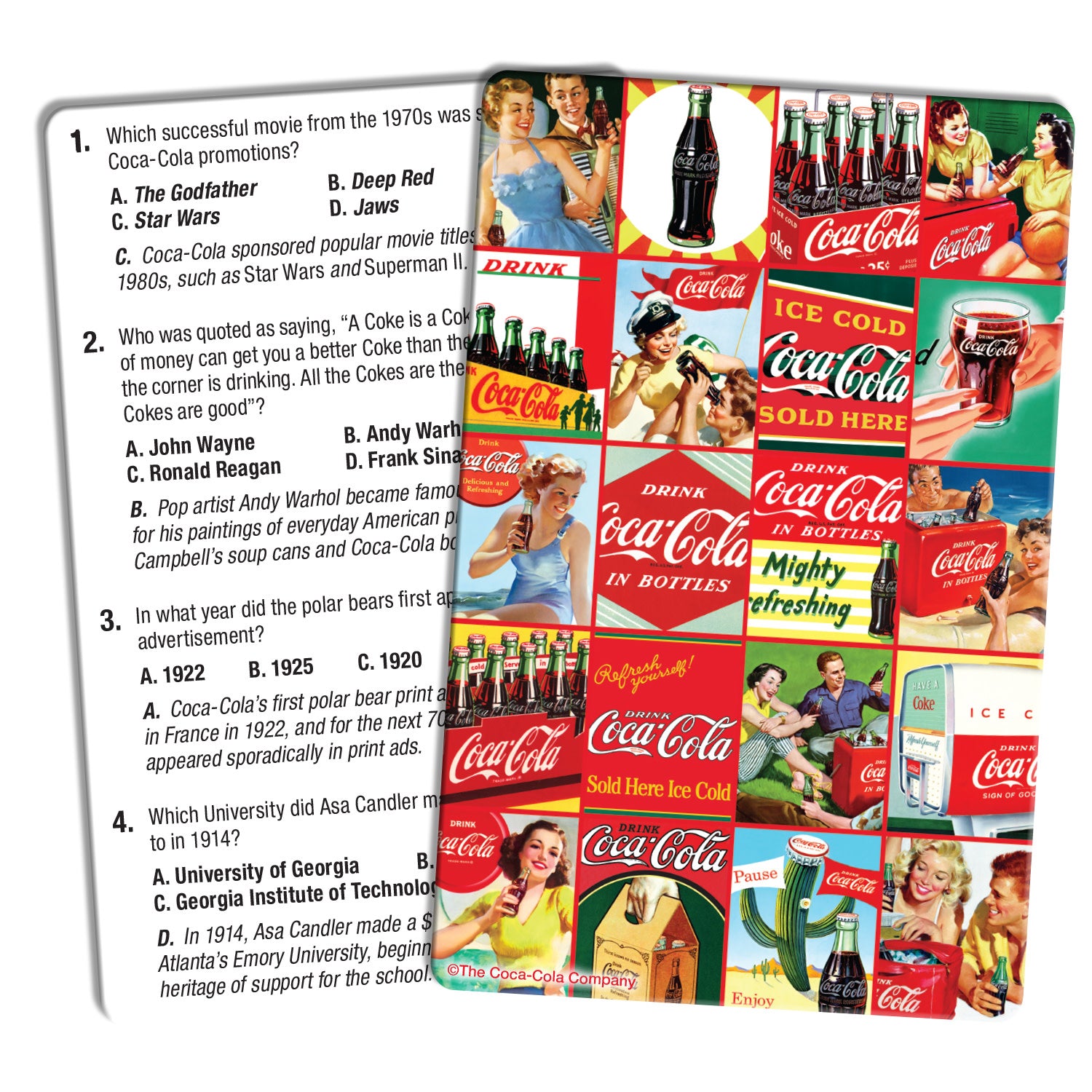 Coca-Cola Trivia Game with Tin