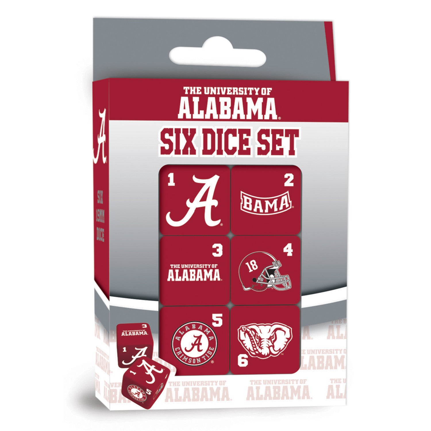 Alabama Crimson Tide Dice Set - 19mm