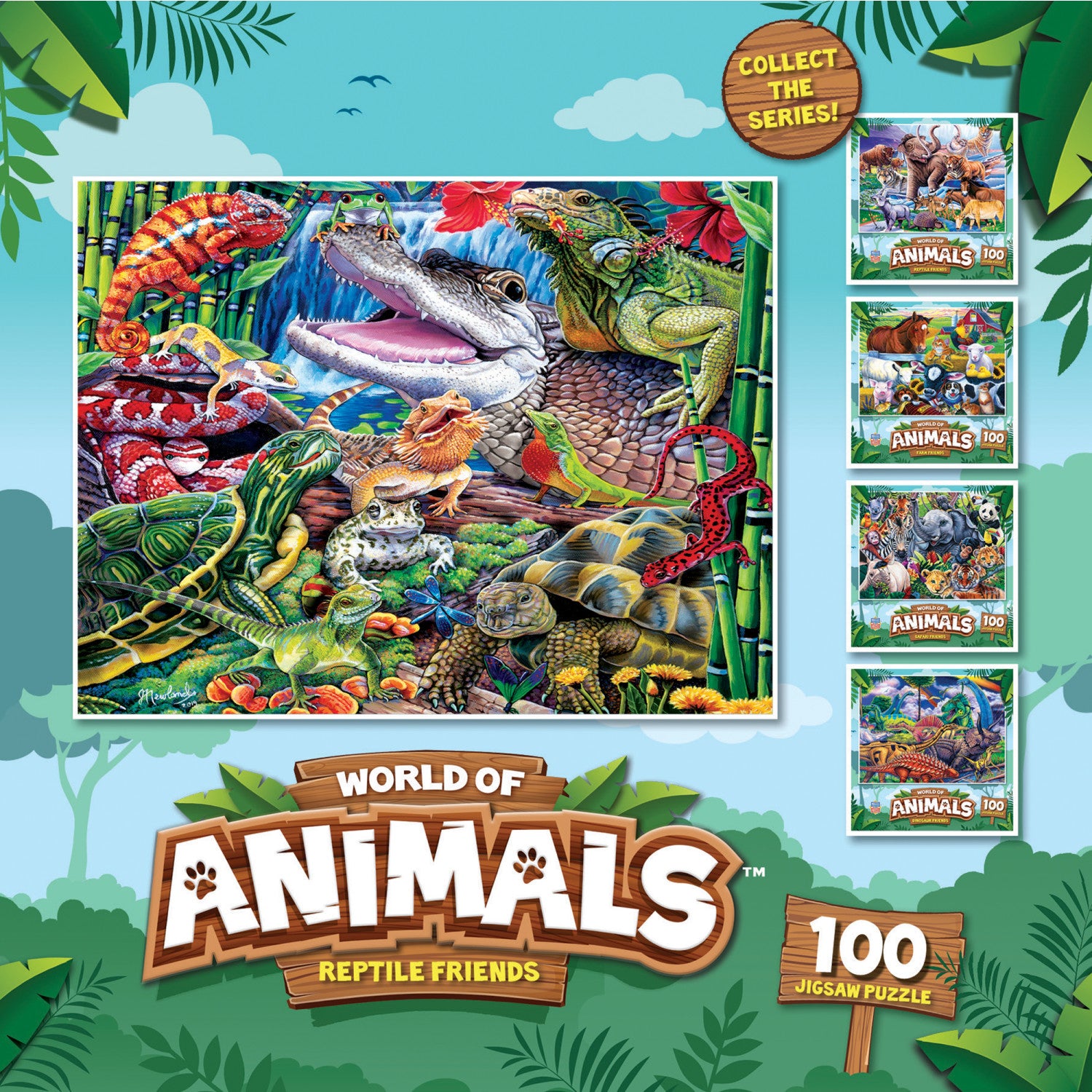 World of Animals - Reptile Friends 100 Piece Jigsaw Puzzle