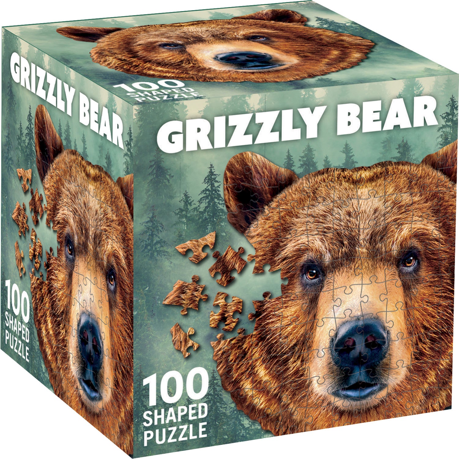 Grizzly Bear 100 Piece Shaped Jigsaw Puzzle