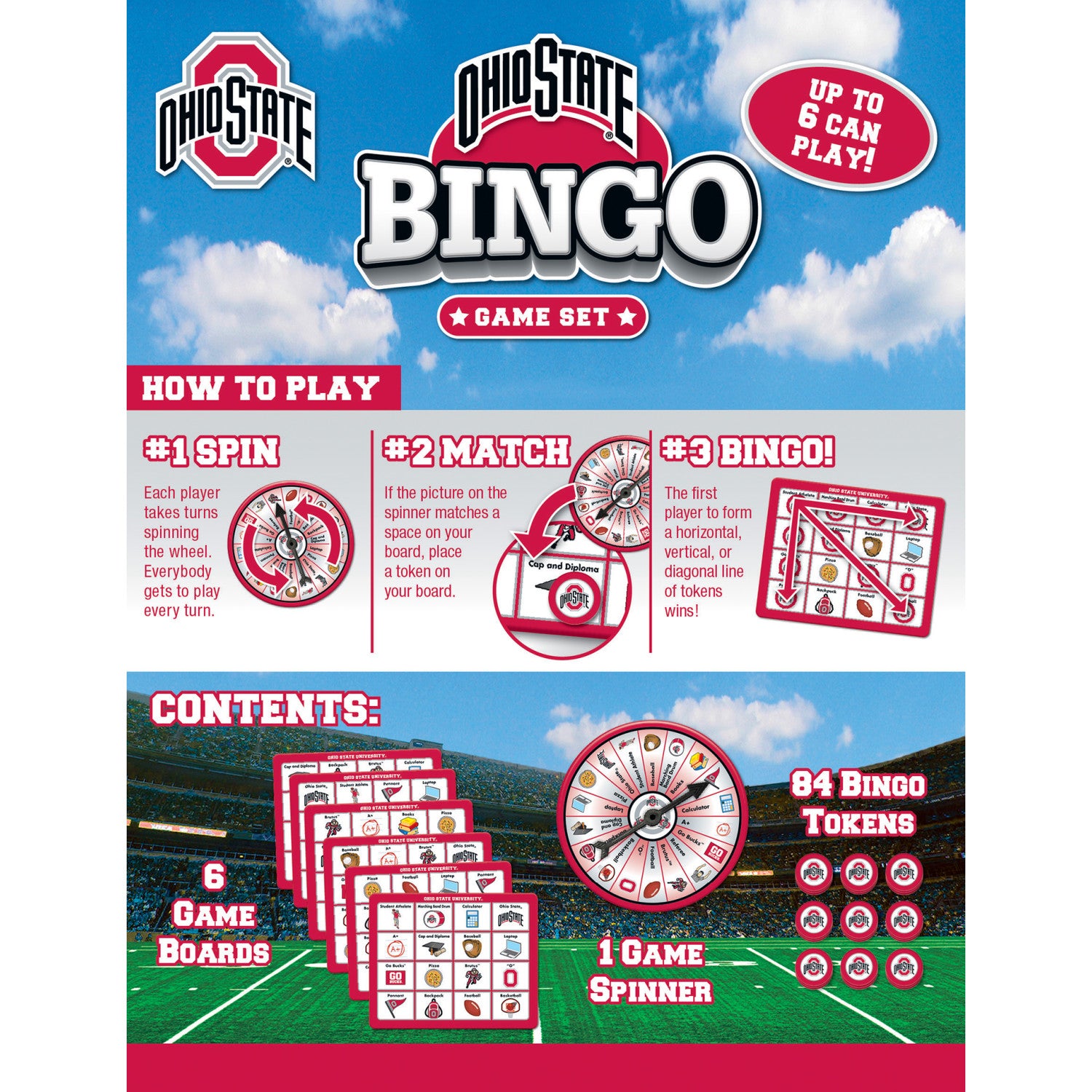 Ohio State Buckeyes Bingo Game