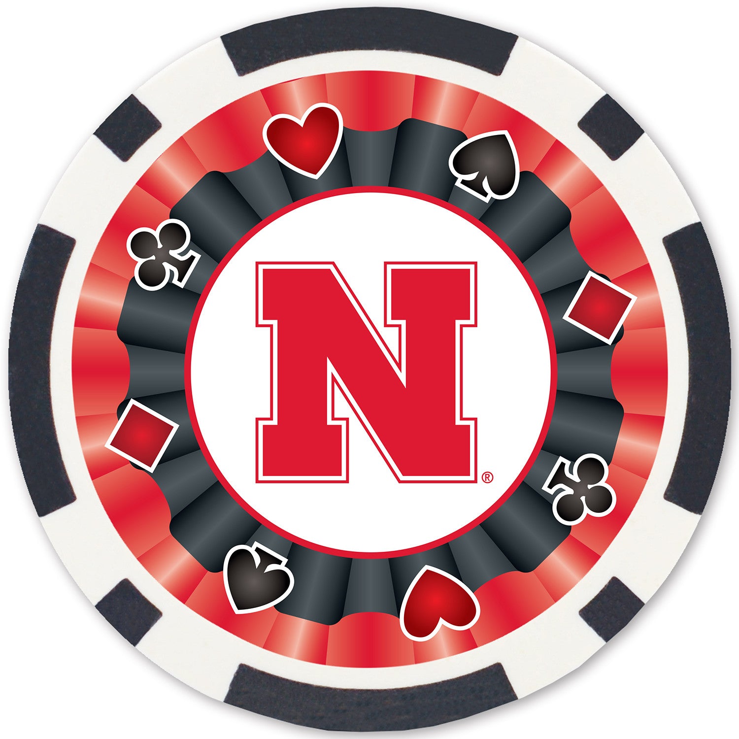 Nebraska Cornhuskers NCAA Poker Chips 100pc