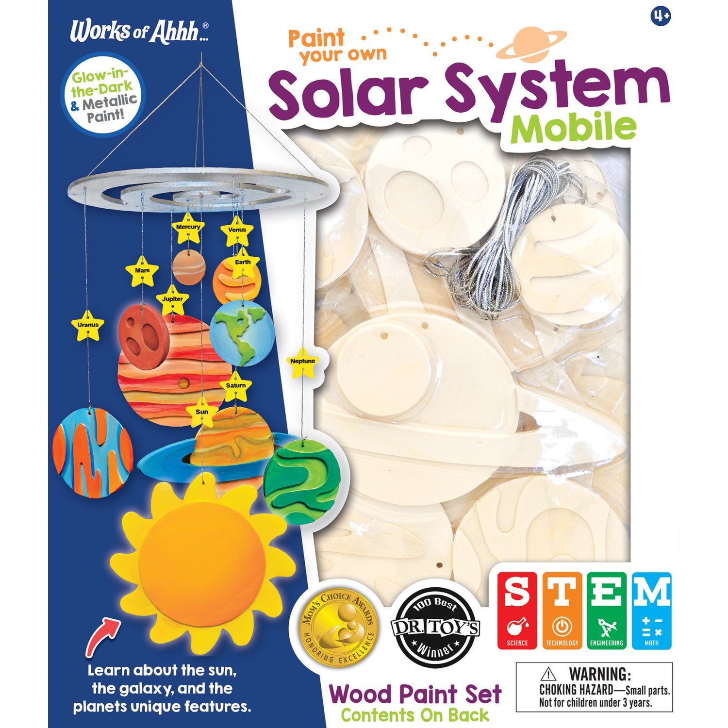 Solar System Mobile Wood Craft & Paint Kit