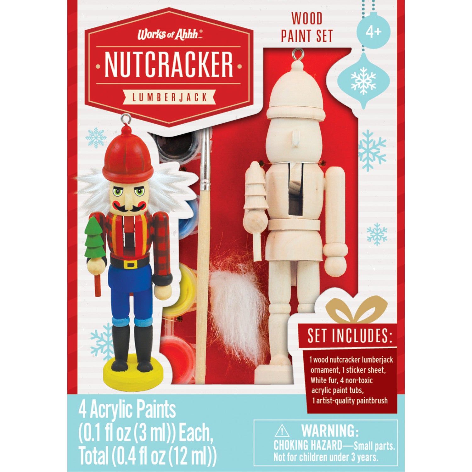 Nutcracker Lumberjack Ornament Wood Craft & Paint Kit