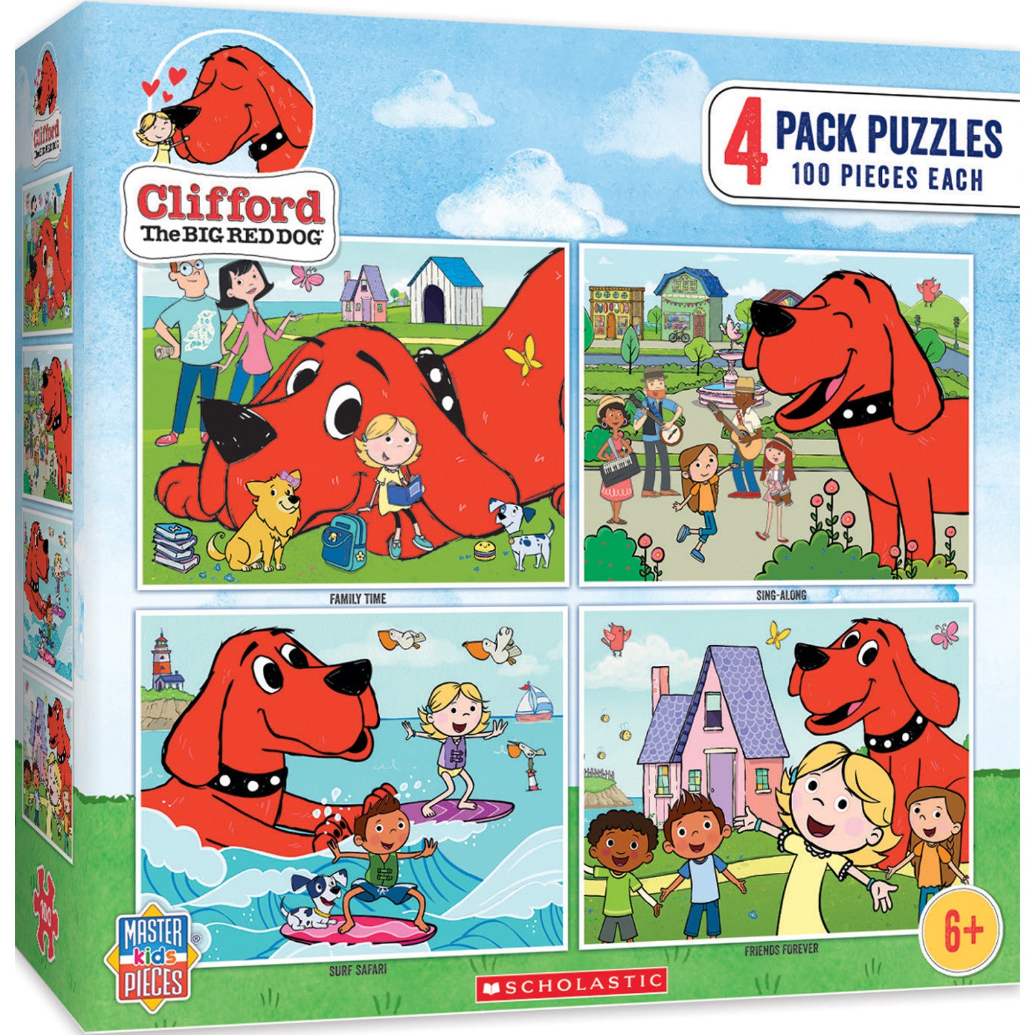 Clifford 4-Pack 100 Piece Puzzles