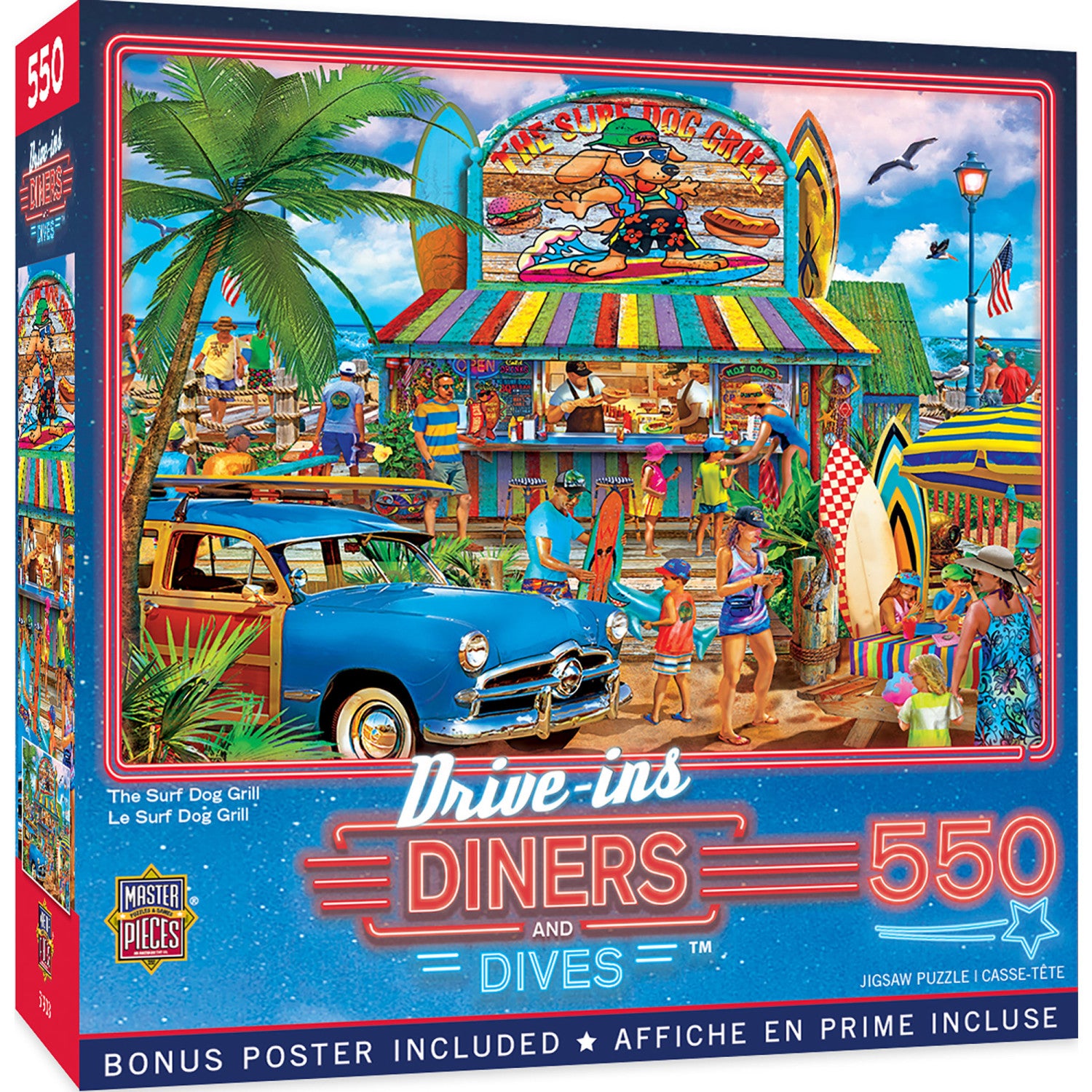 Drive-Ins, Diners & Dives - The Surf Dog Grill 550 Piece Jigsaw Puzzle