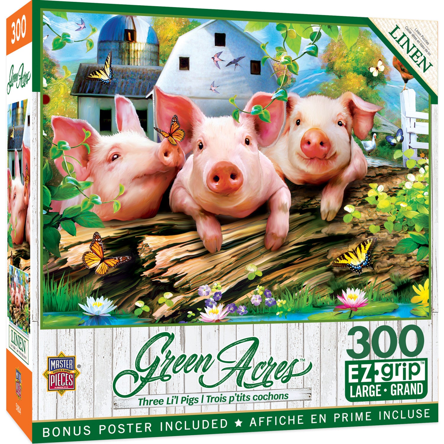 Green Acres - Three Lil' Pigs 300 Piece EZ Grip Jigsaw Puzzle