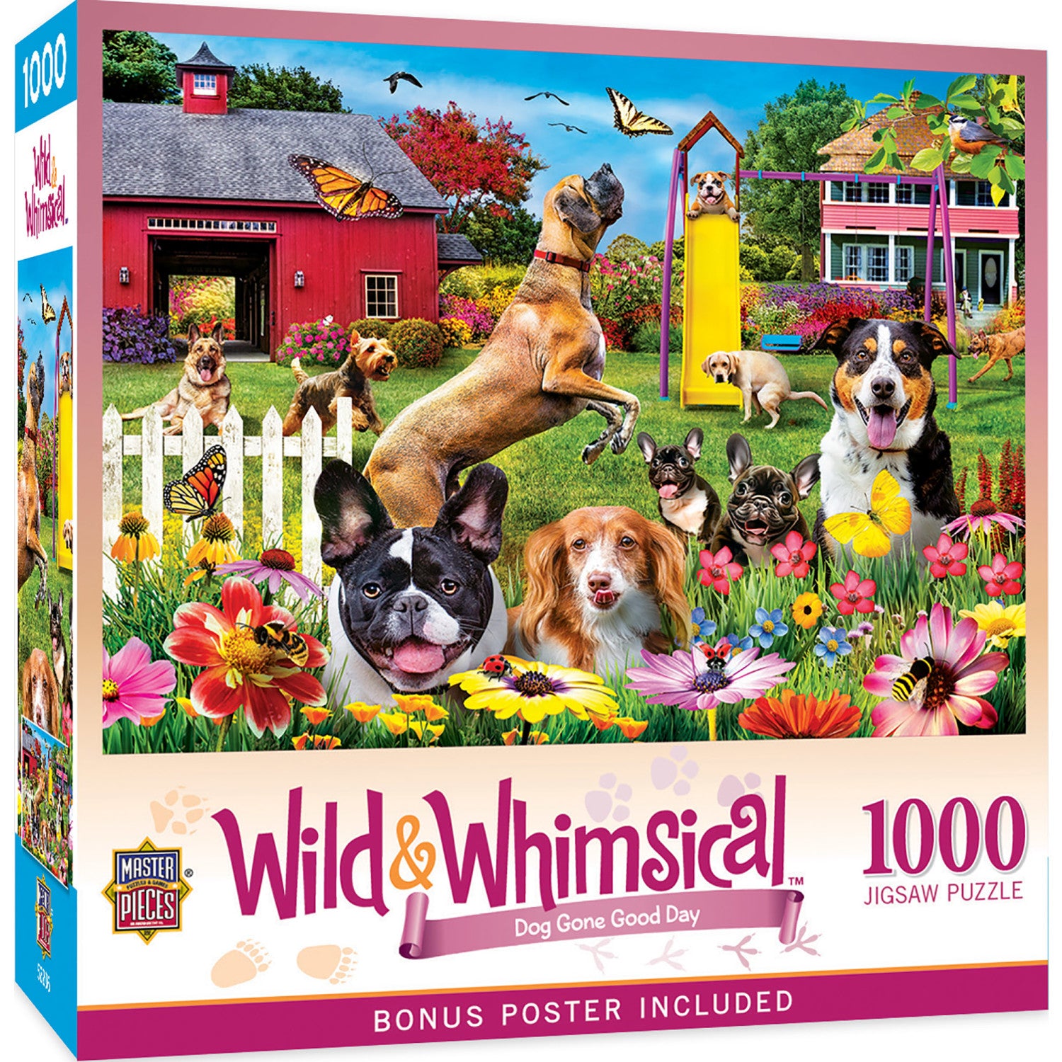 Wild & Whimsical - Dog Gone Good Day 1000 Piece Jigsaw Puzzle