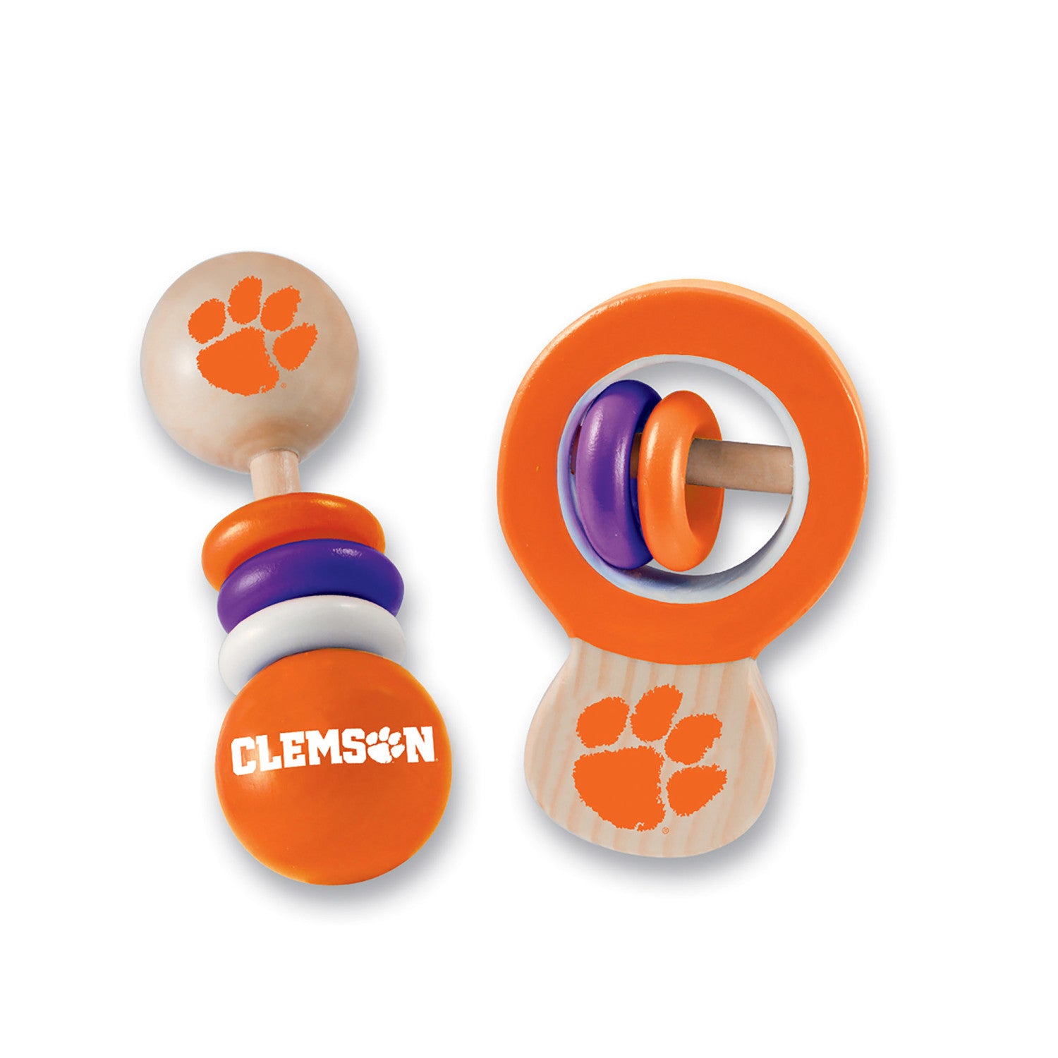 Clemson Tigers - Baby Rattles 2-Pack