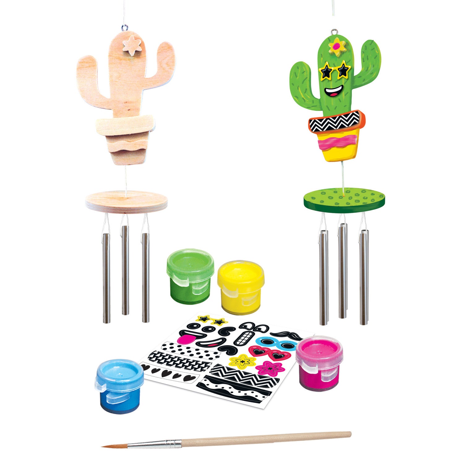 Cactus Wind Chime - Small Wood Craft Kit