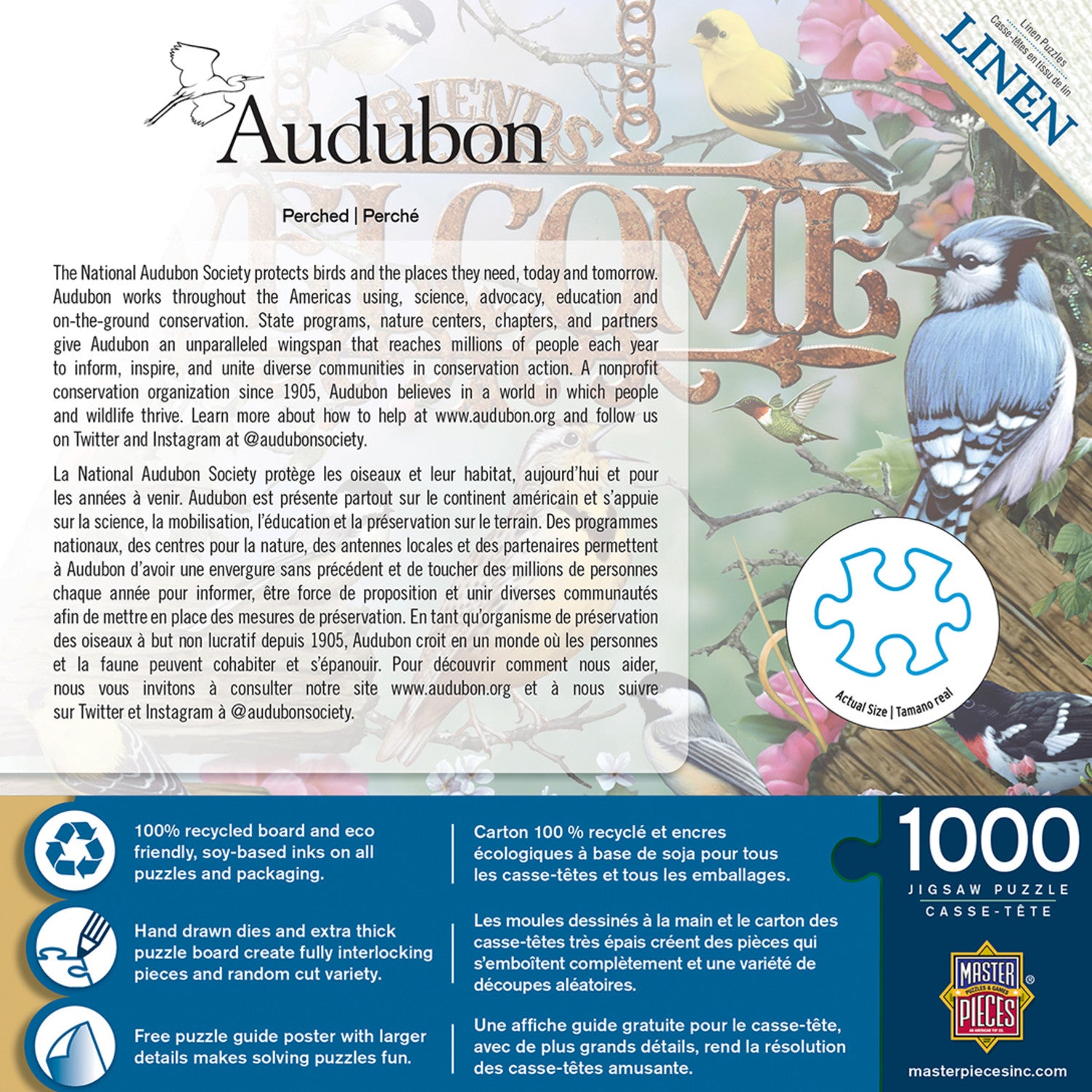 Audubon - Perched 1000 Piece Jigsaw Puzzle