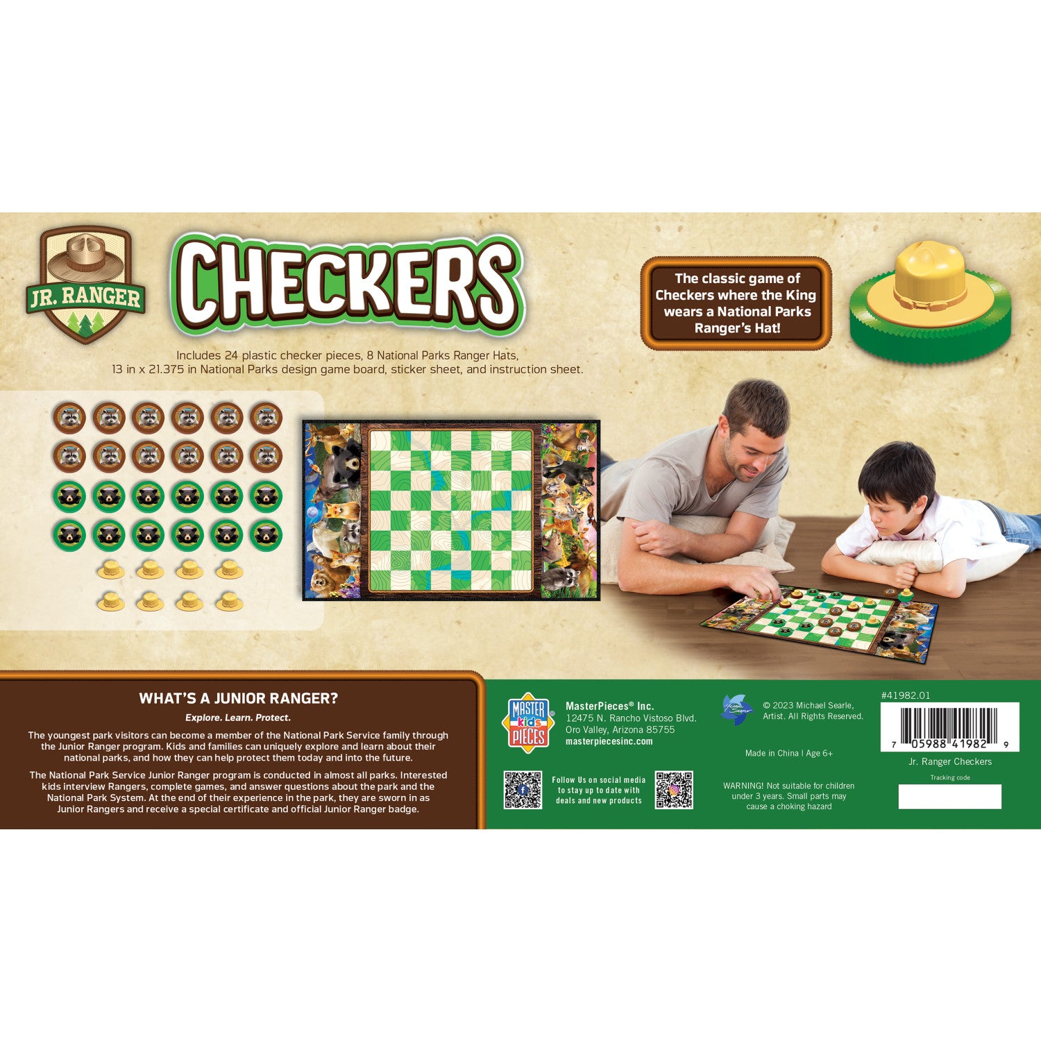 Jr. Ranger Checkers Board Game