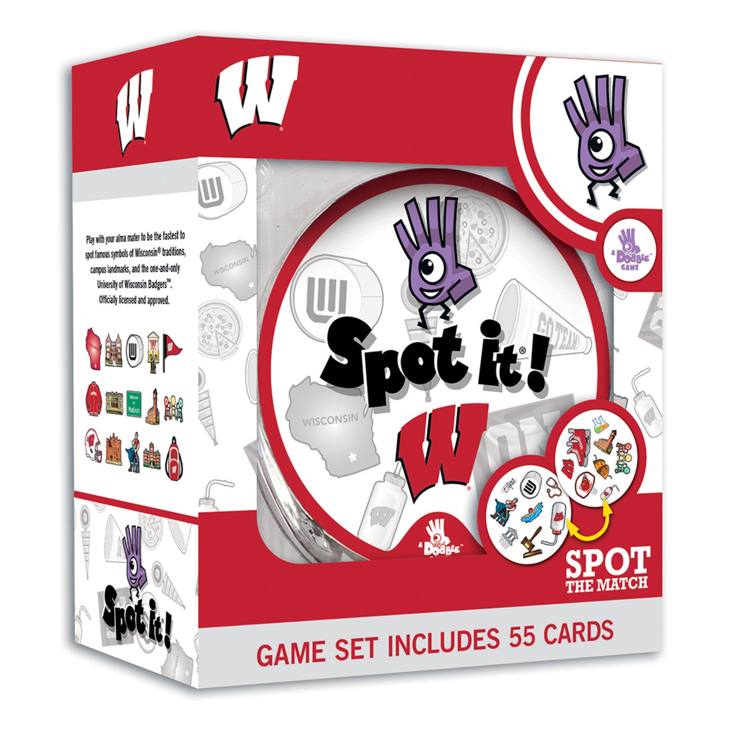 Wisconsin Badgers Spot It! Card Game