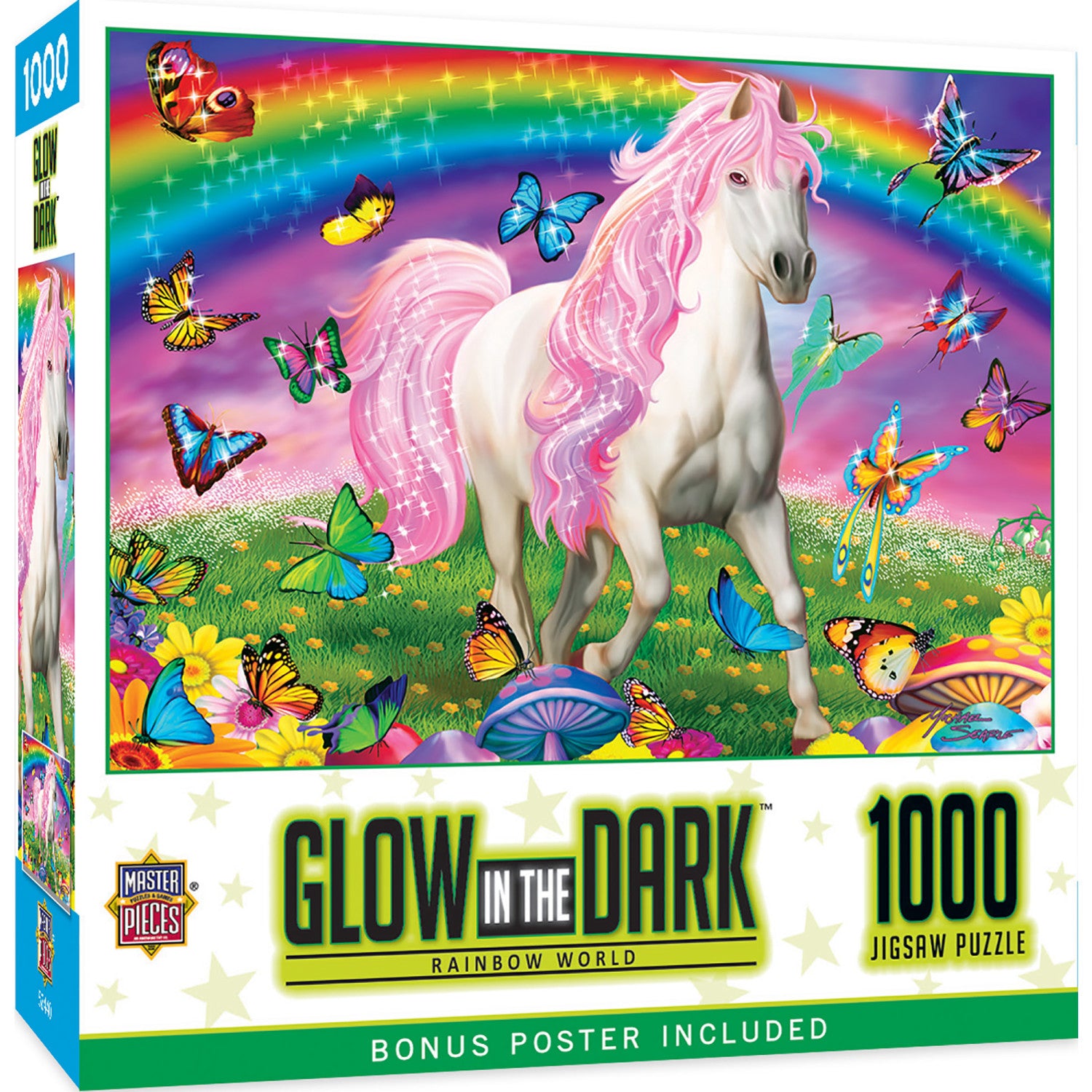 Glow in the Dark - Rainbow World 1000 Piece Jigsaw Puzzle