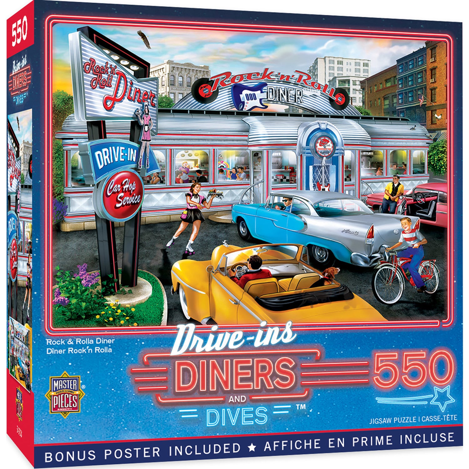 Drive-Ins, Diners & Dives - Rock & Rolla Diner 550 Piece Jigsaw Puzzle