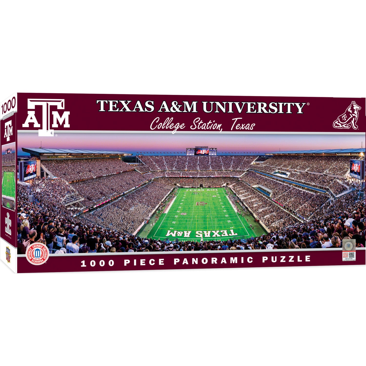 Texas A&M Aggies - 1000 Piece Panoramic Jigsaw Puzzle - End View