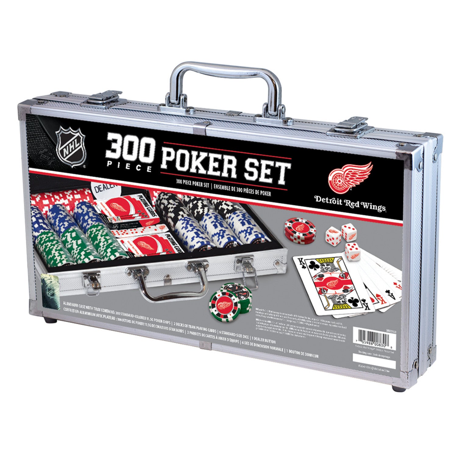 Detroit Red Wings 300 Piece Poker Set