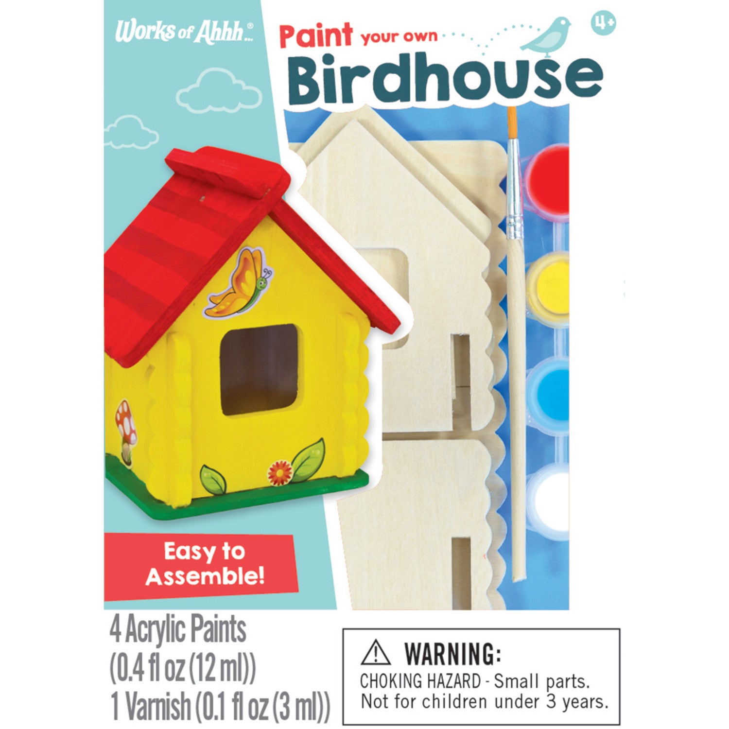 Birdhouse Wood Craft & Paint Kit