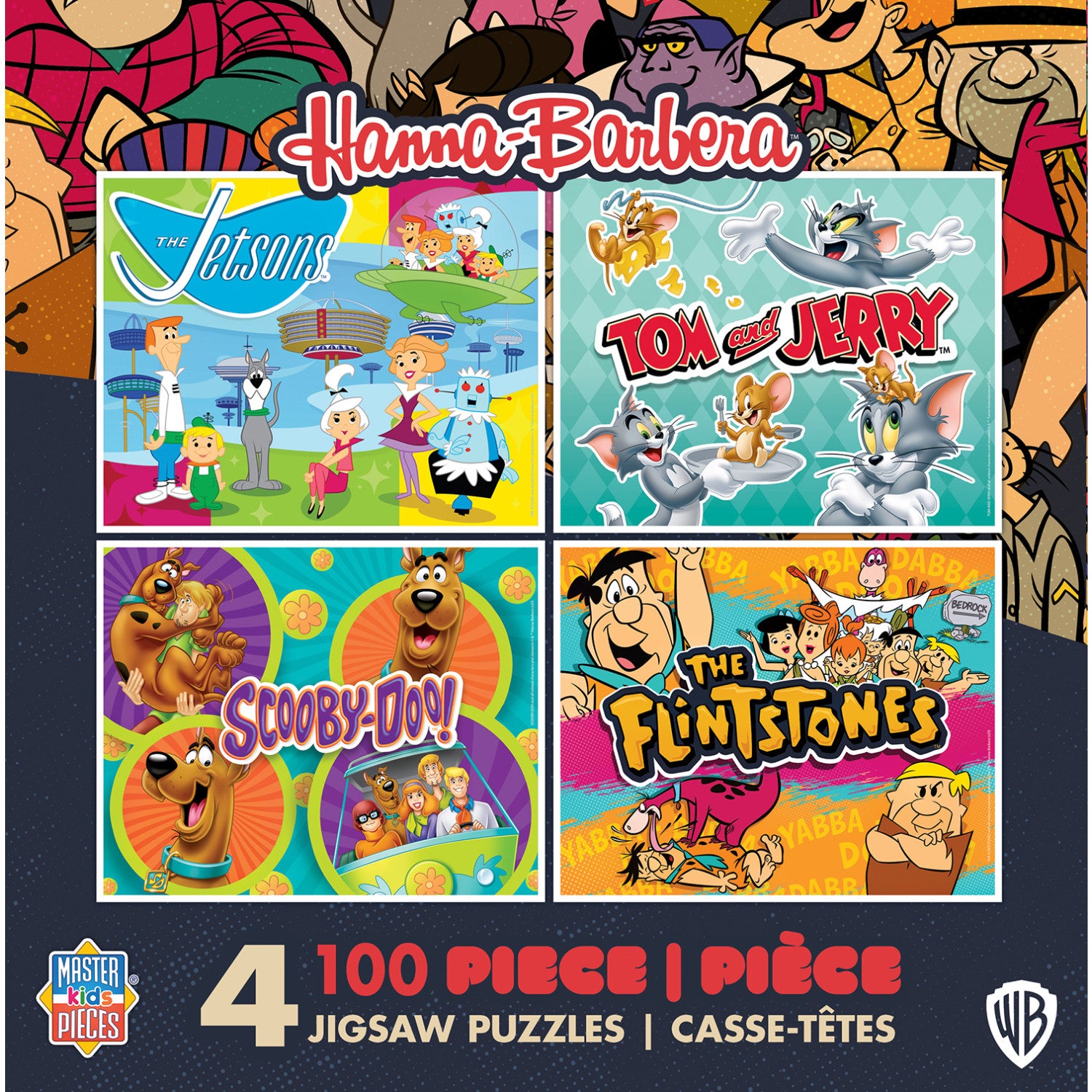 Hanna-Barbera 100 Piece Jigsaw Puzzles 4-Pack