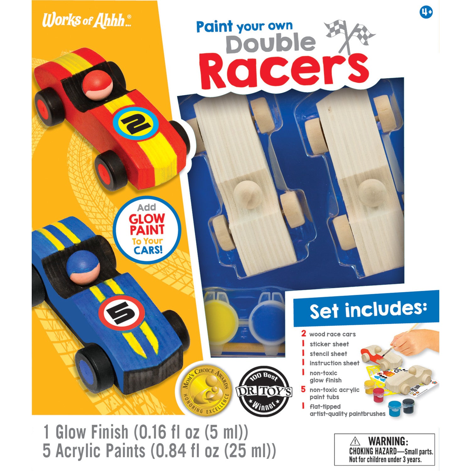 Double Racecars Wood Craft & Paint Kit