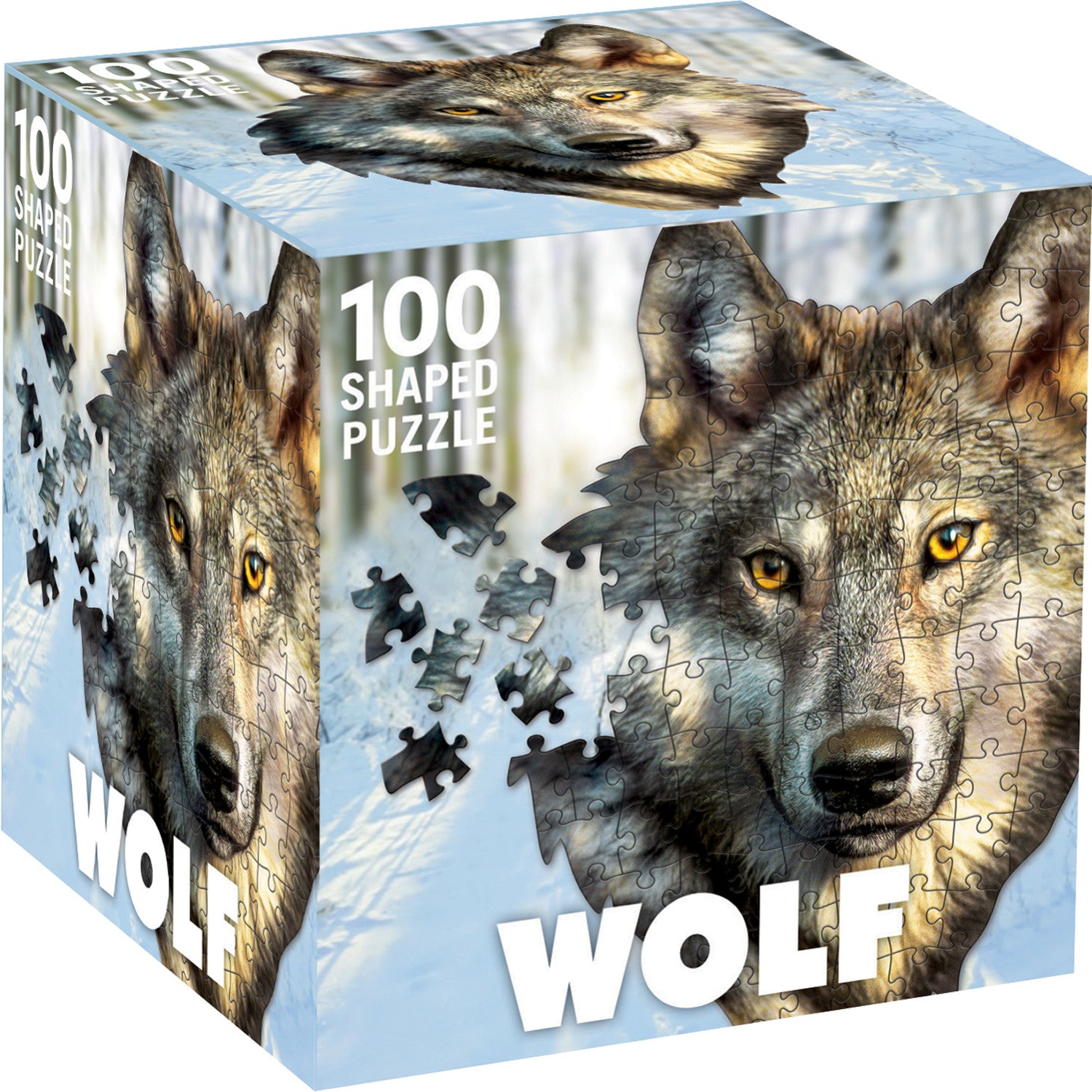 Wolf 100 Piece Shaped Jigsaw Puzzle