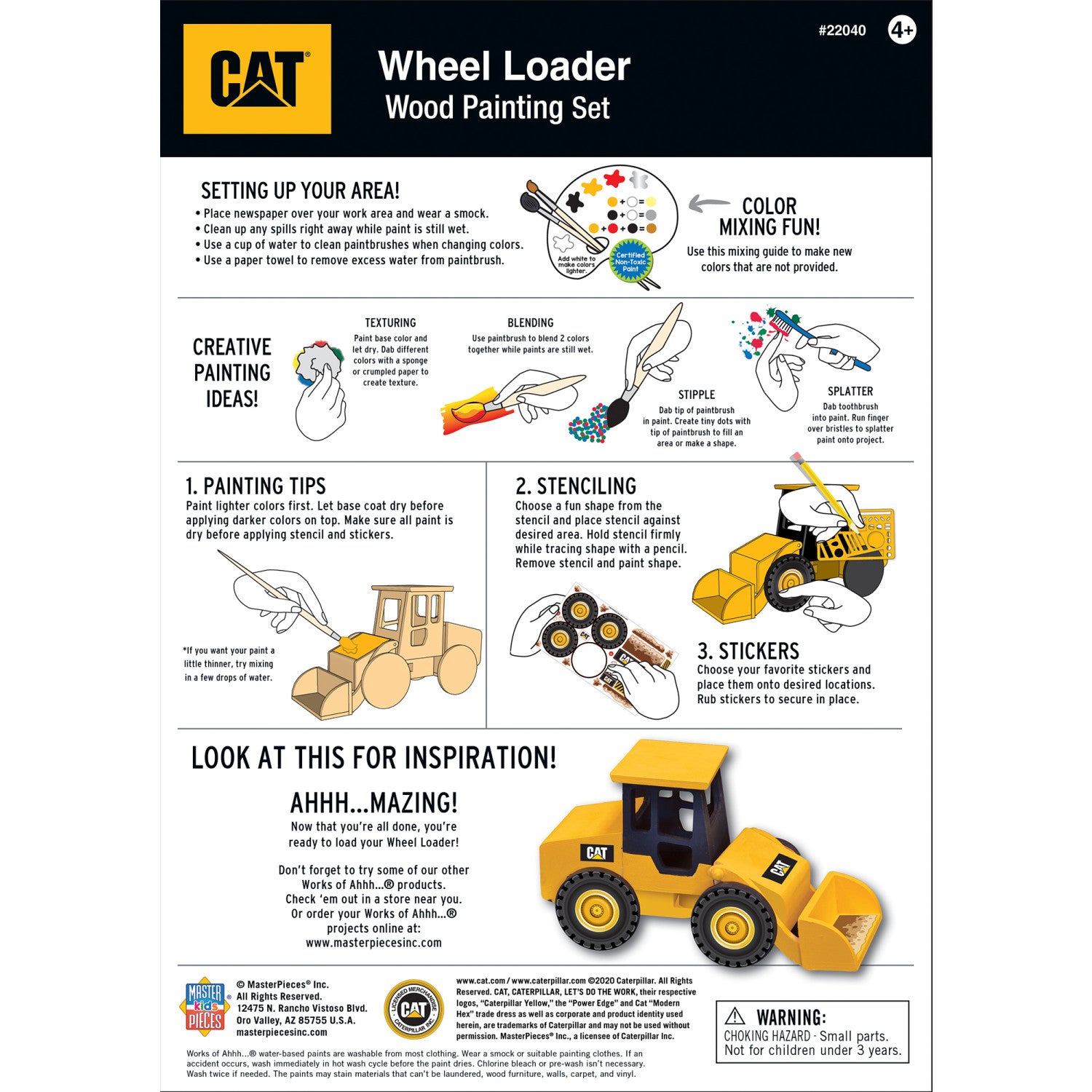 CAT - Caterpillar Wheel Loader Wood Craft & Paint Kit