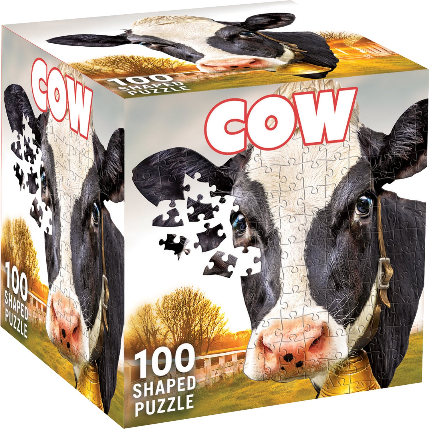 Cow 100 Piece Shaped Jigsaw Puzzle