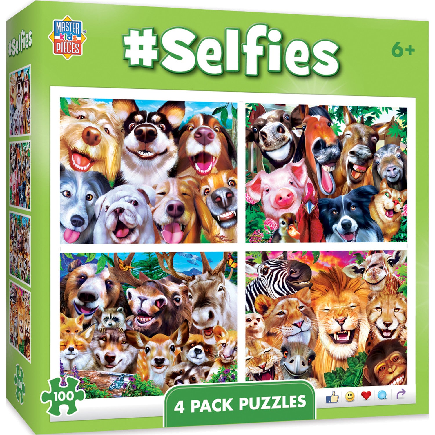 Selfies 100 Piece Jigsaw Puzzles 4-Pack