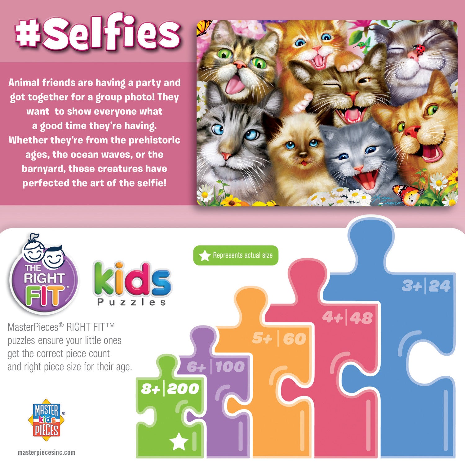 Selfies - Pretty Kitties 200 Piece Jigsaw Puzzle