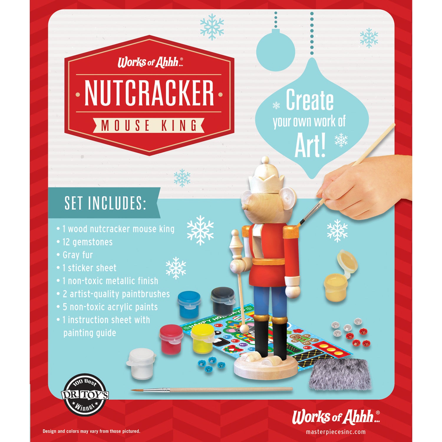 Holiday Craft Kit - Nutcracker Mouse King Wood Paint Kit