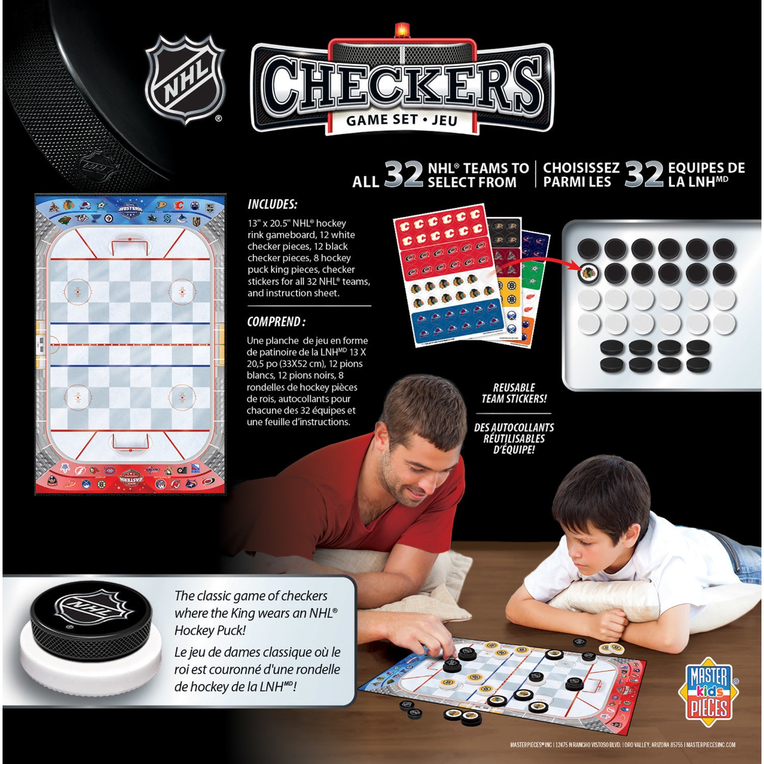 NHL - League Checkers Board Game