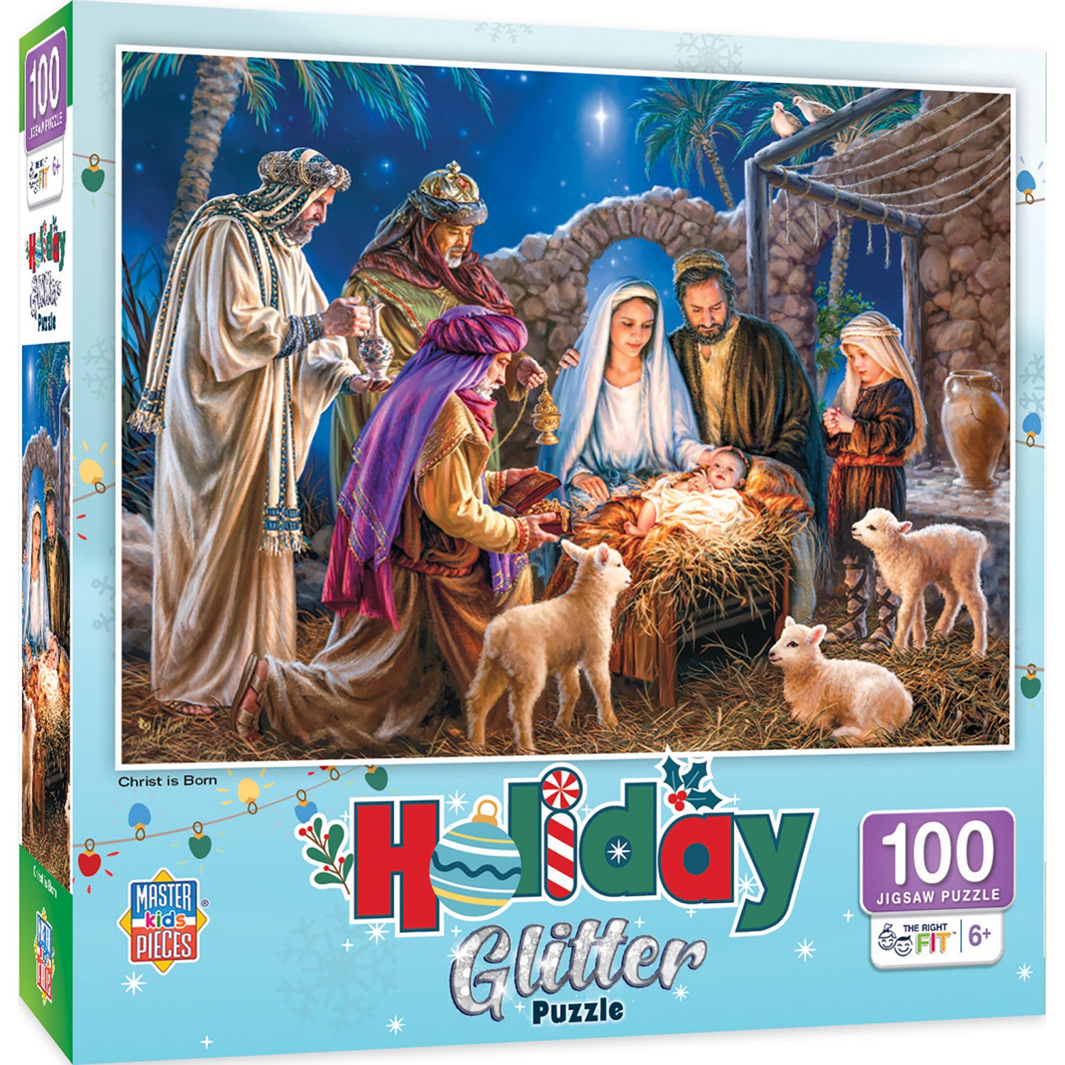 Holiday Glitter - Christ is Born 100 Piece Jigsaw Puzzle
