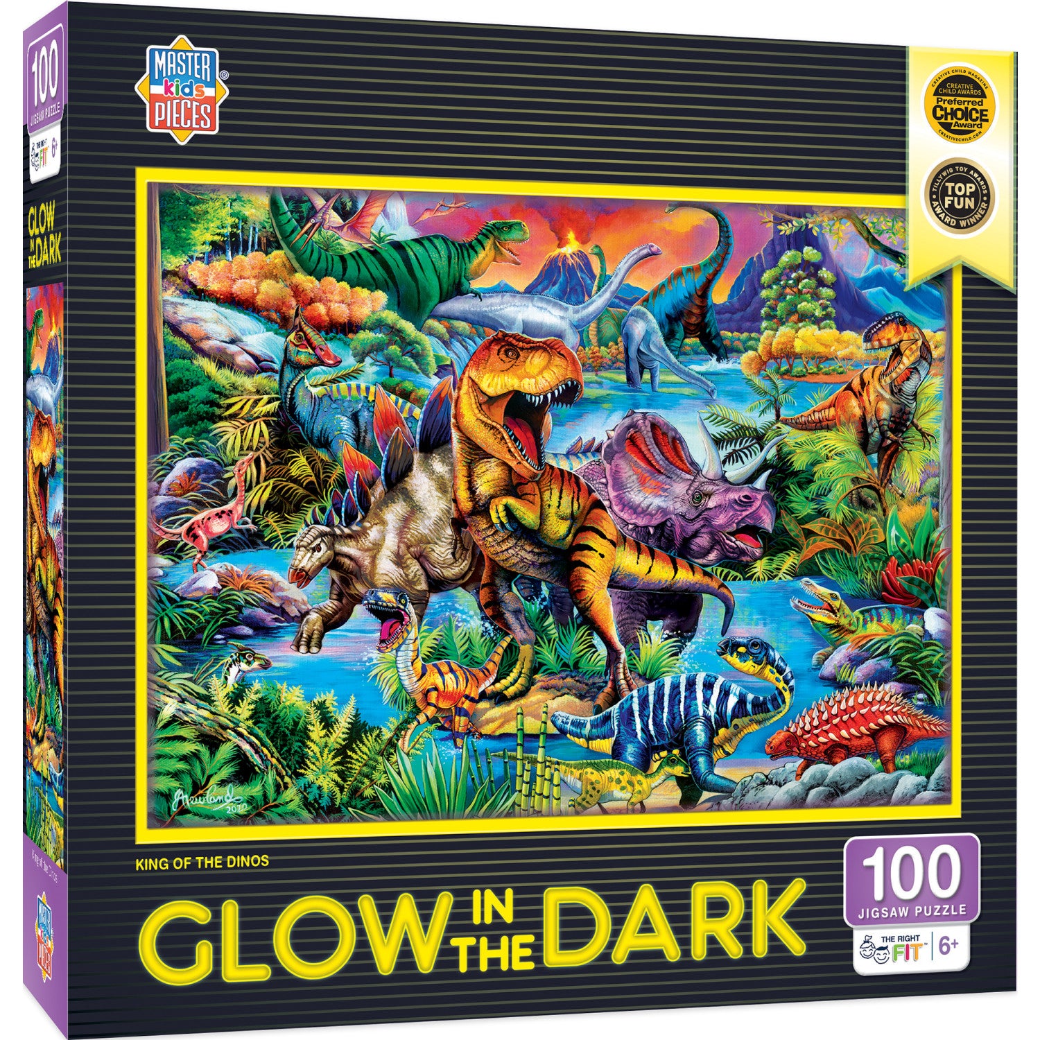 Glow in the Dark - King of the Dinos 100 Piece Jigsaw Puzzle