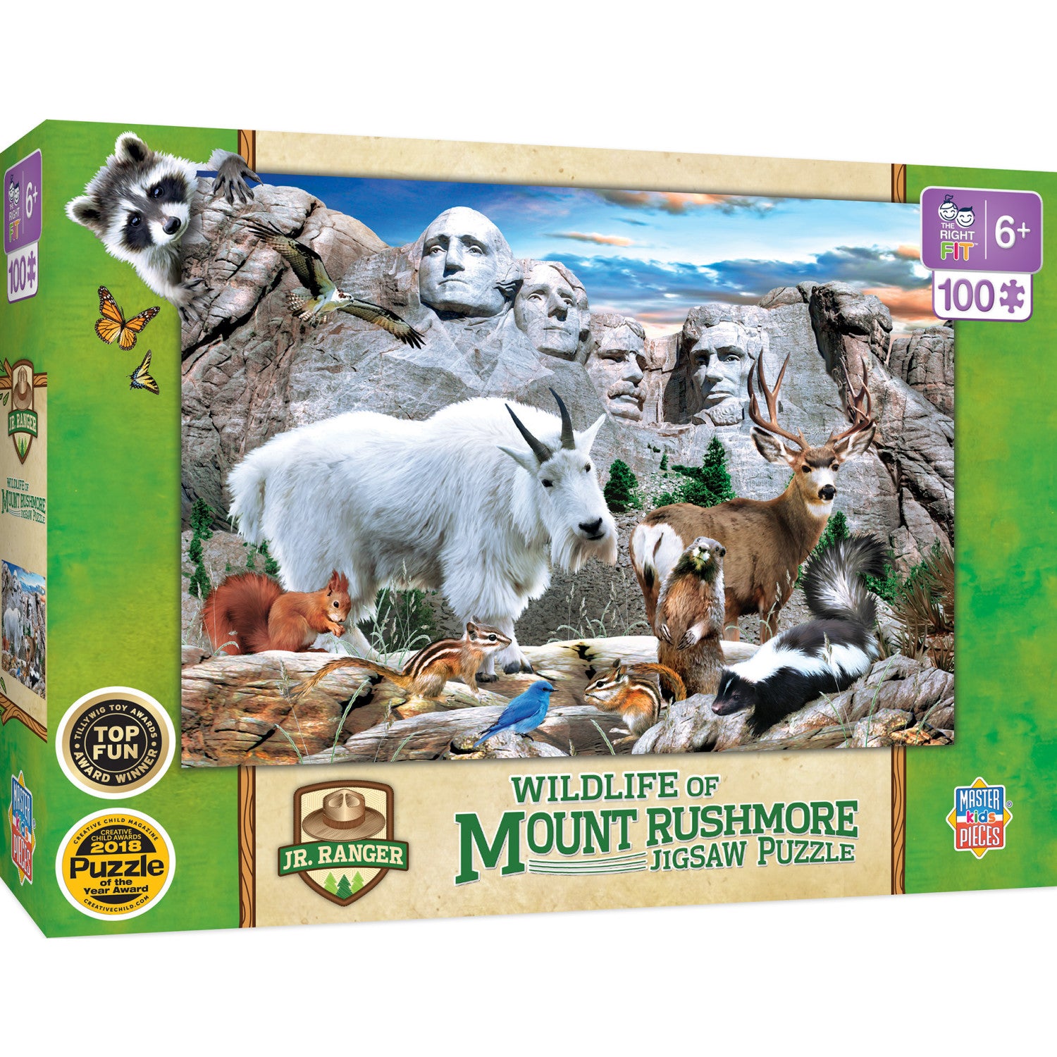 Wildlife of Mount Rushmore - 100 Piece Jigsaw Puzzle