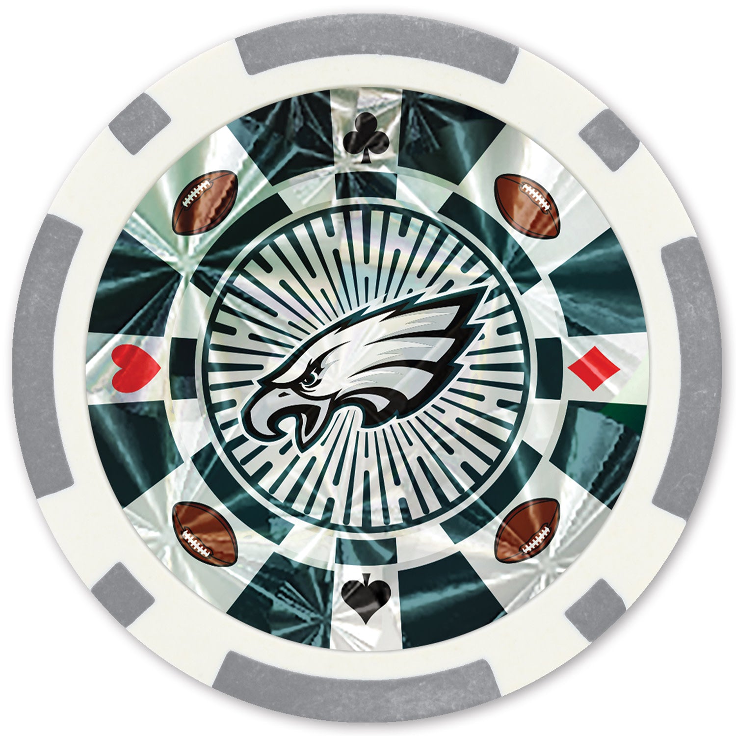 Philadelphia Eagles NFL Poker Chips 20pc