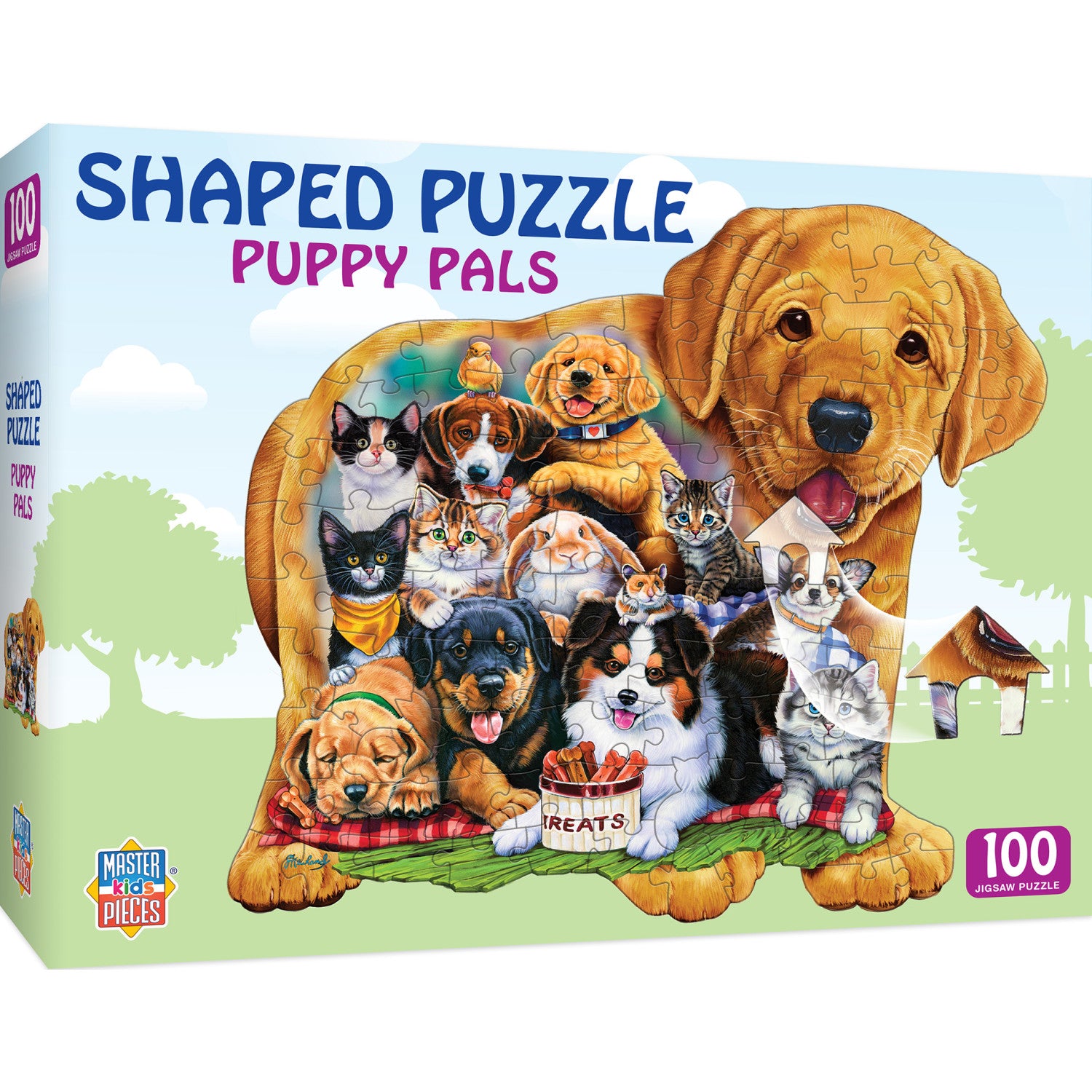Puppy Pals - 100 Piece Shaped Jigsaw Puzzle