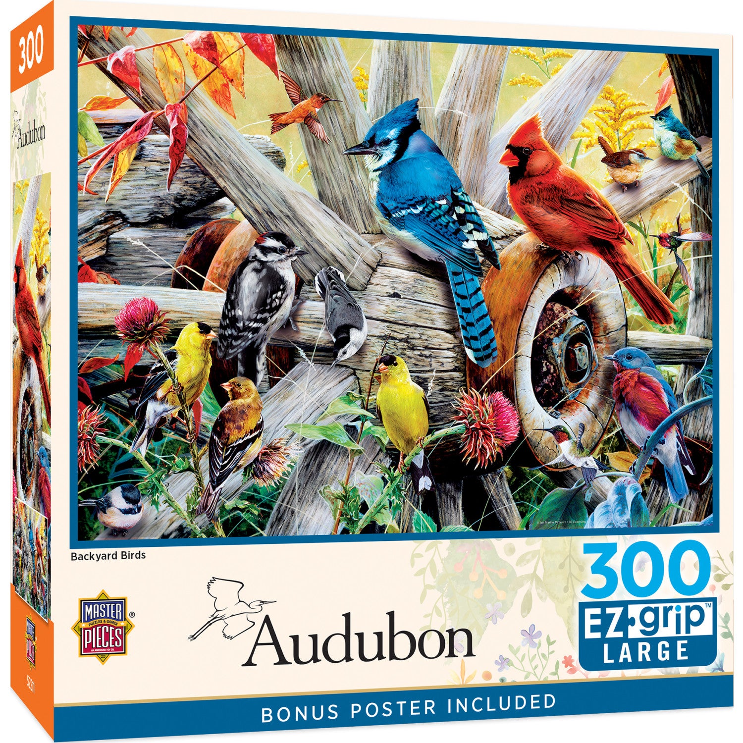 Audubon - Backyard Birds 300 Piece EZ Grip Jigsaw Puzzle