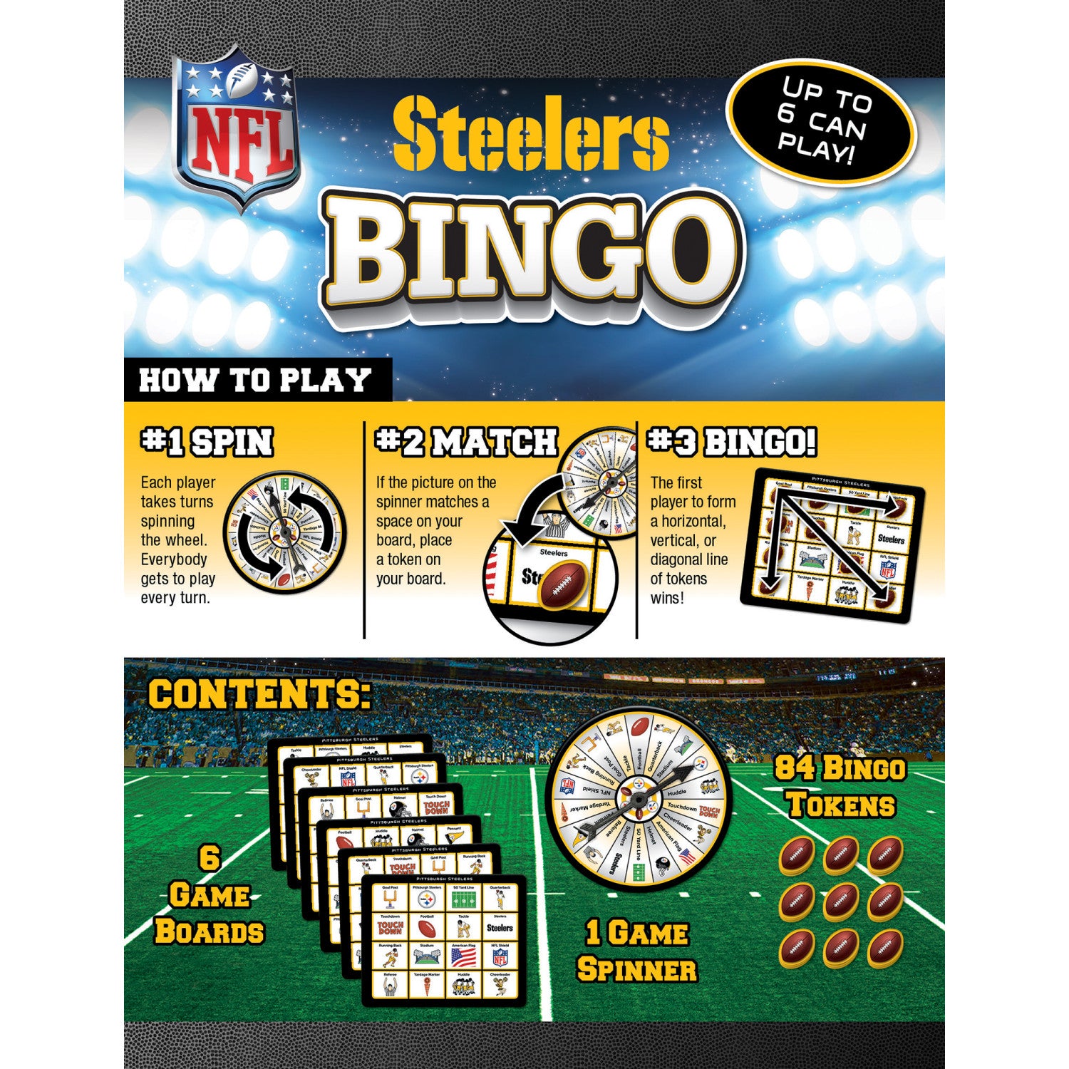Pittsburgh Steelers Bingo Game