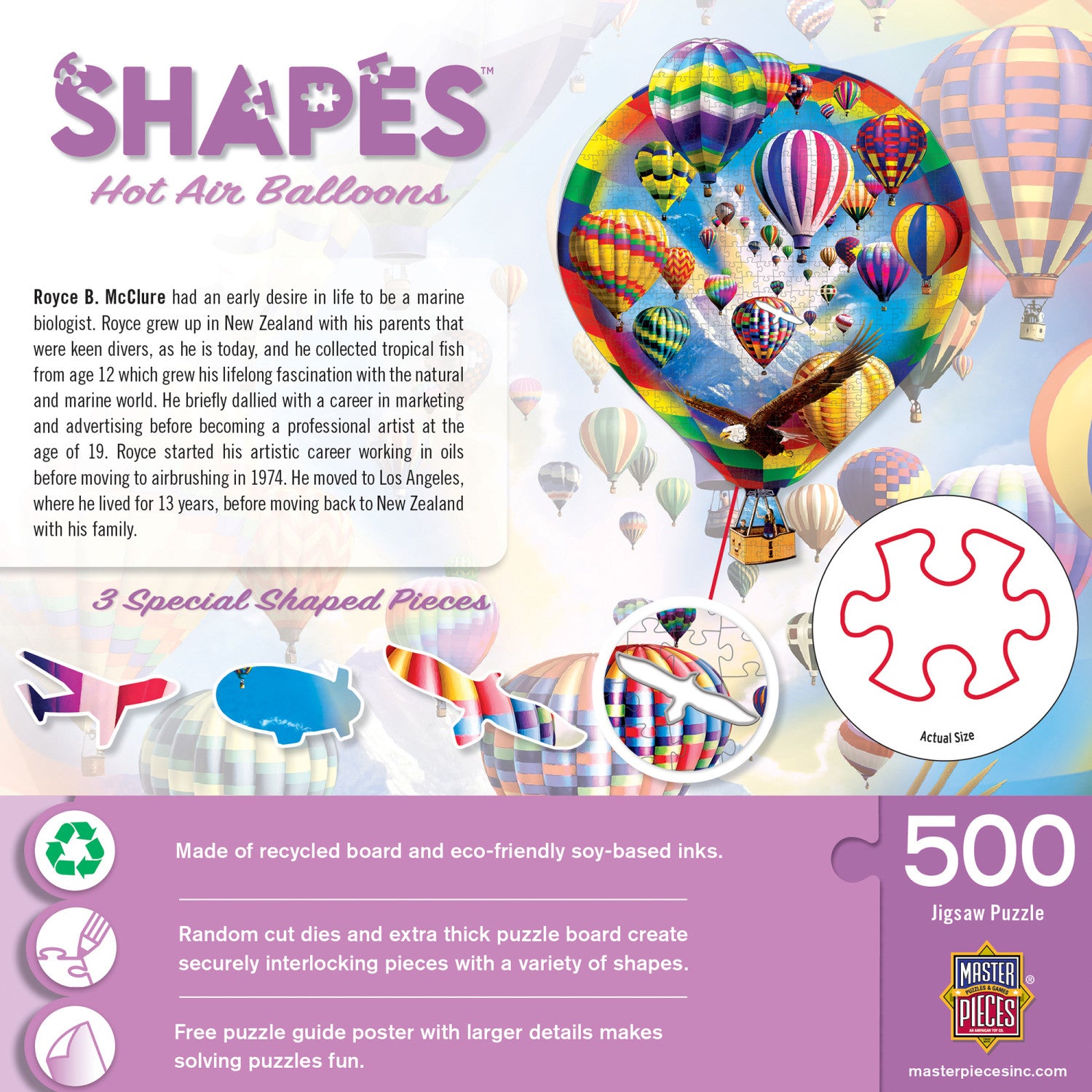 Shapes - Hot Air Balloons 500 Piece Jigsaw Puzzle