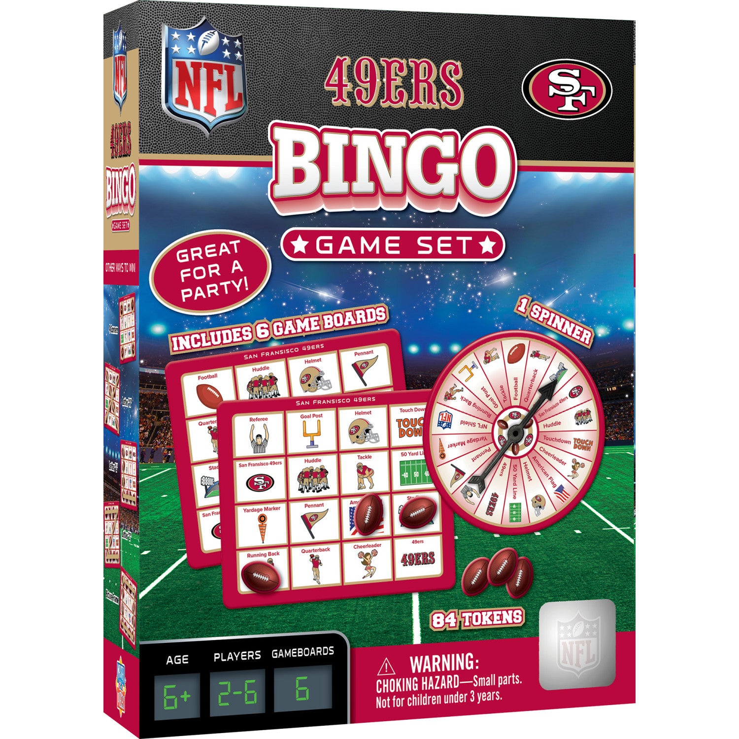 San Francisco 49ers Bingo Game  MasterPieces – MasterPieces