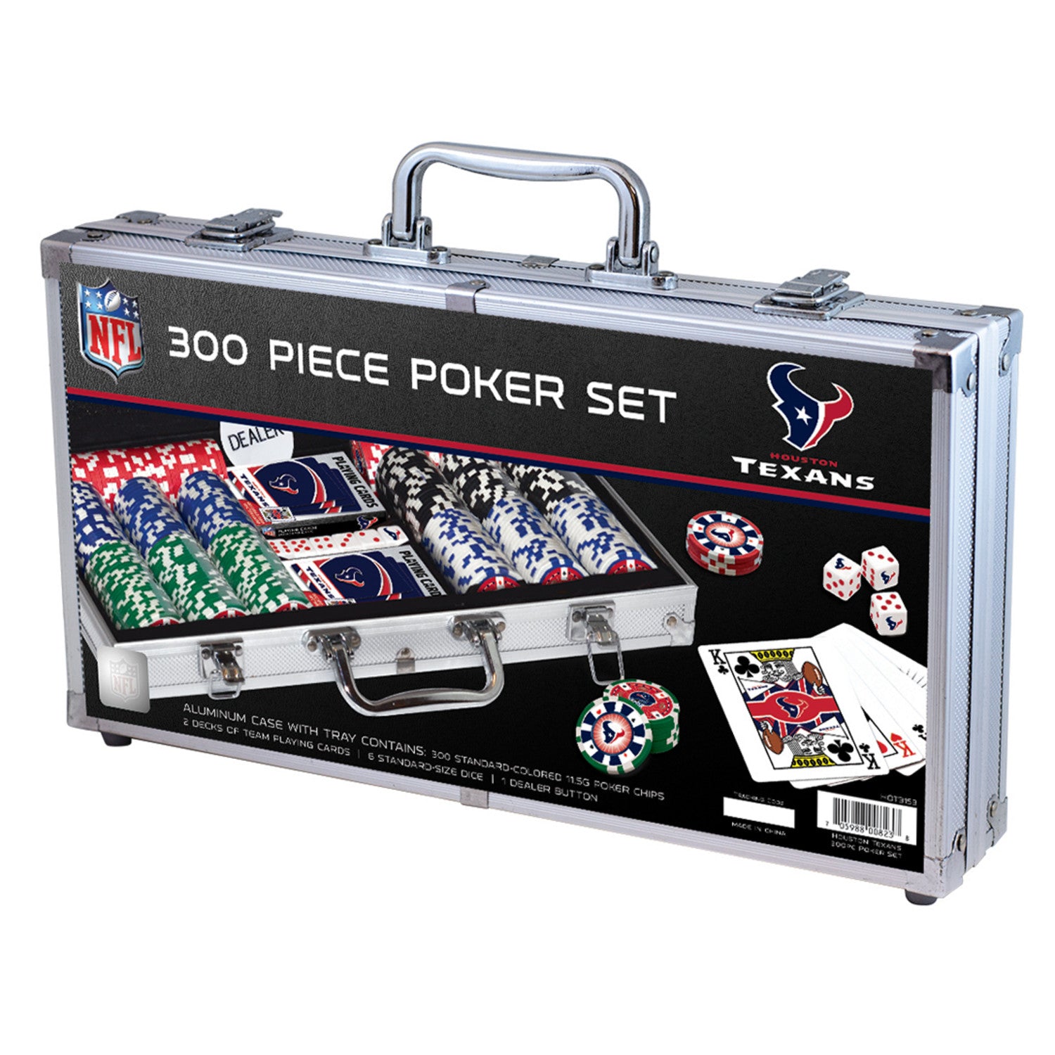 Houston Texans 300 Piece Poker Set