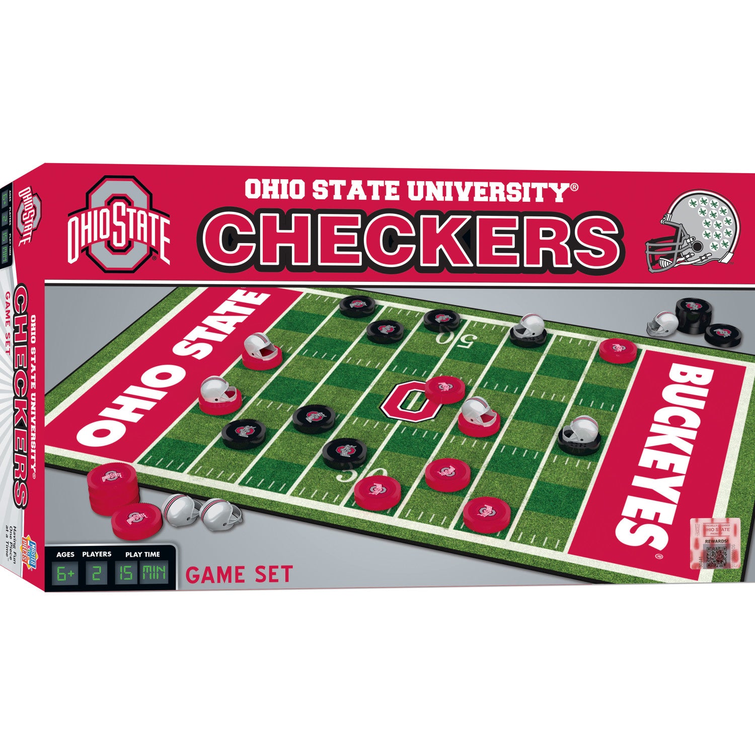 Ohio State Buckeyes Checkers Board Game