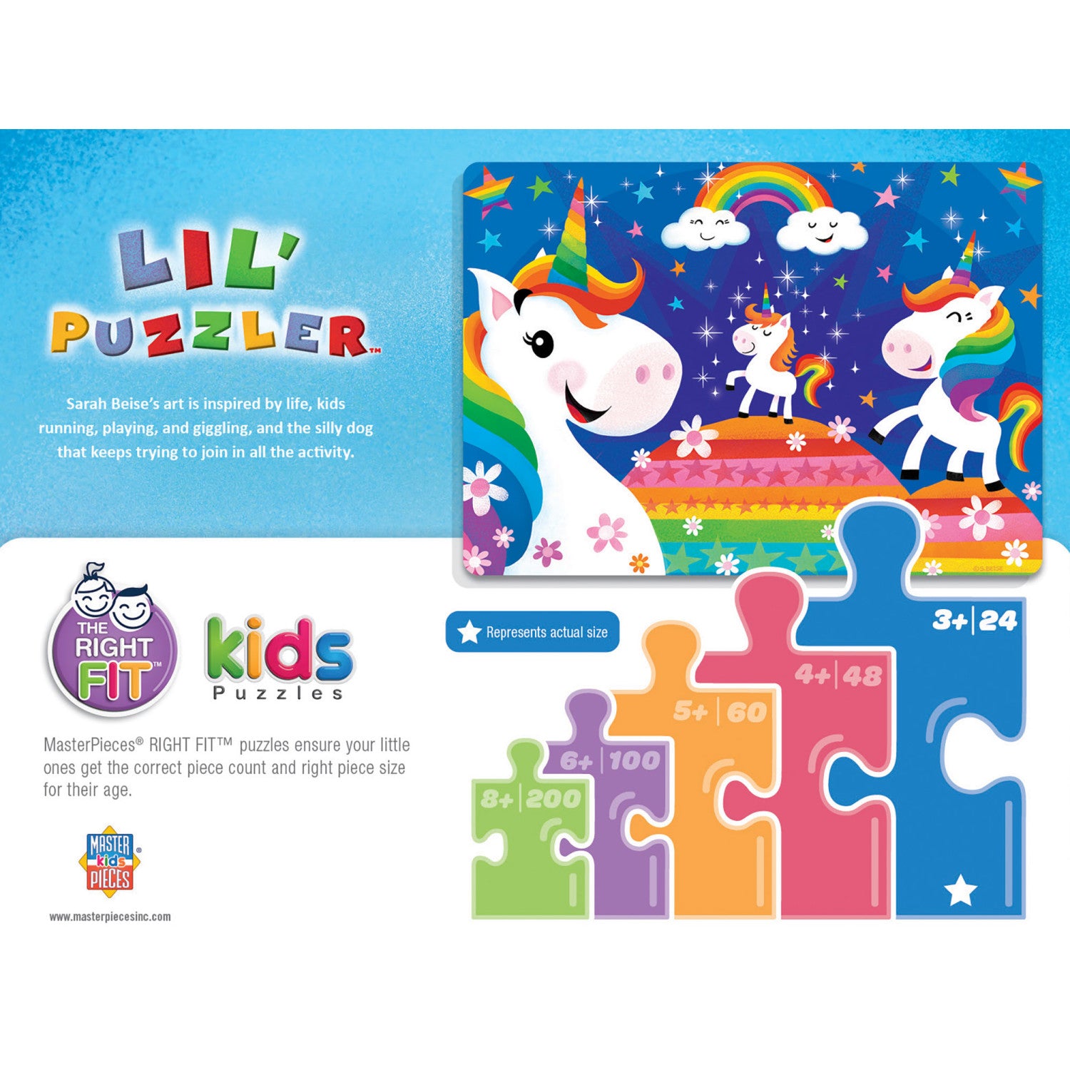 Lil Puzzler - Rainbow Unicorns 24 Piece Jigsaw Puzzle