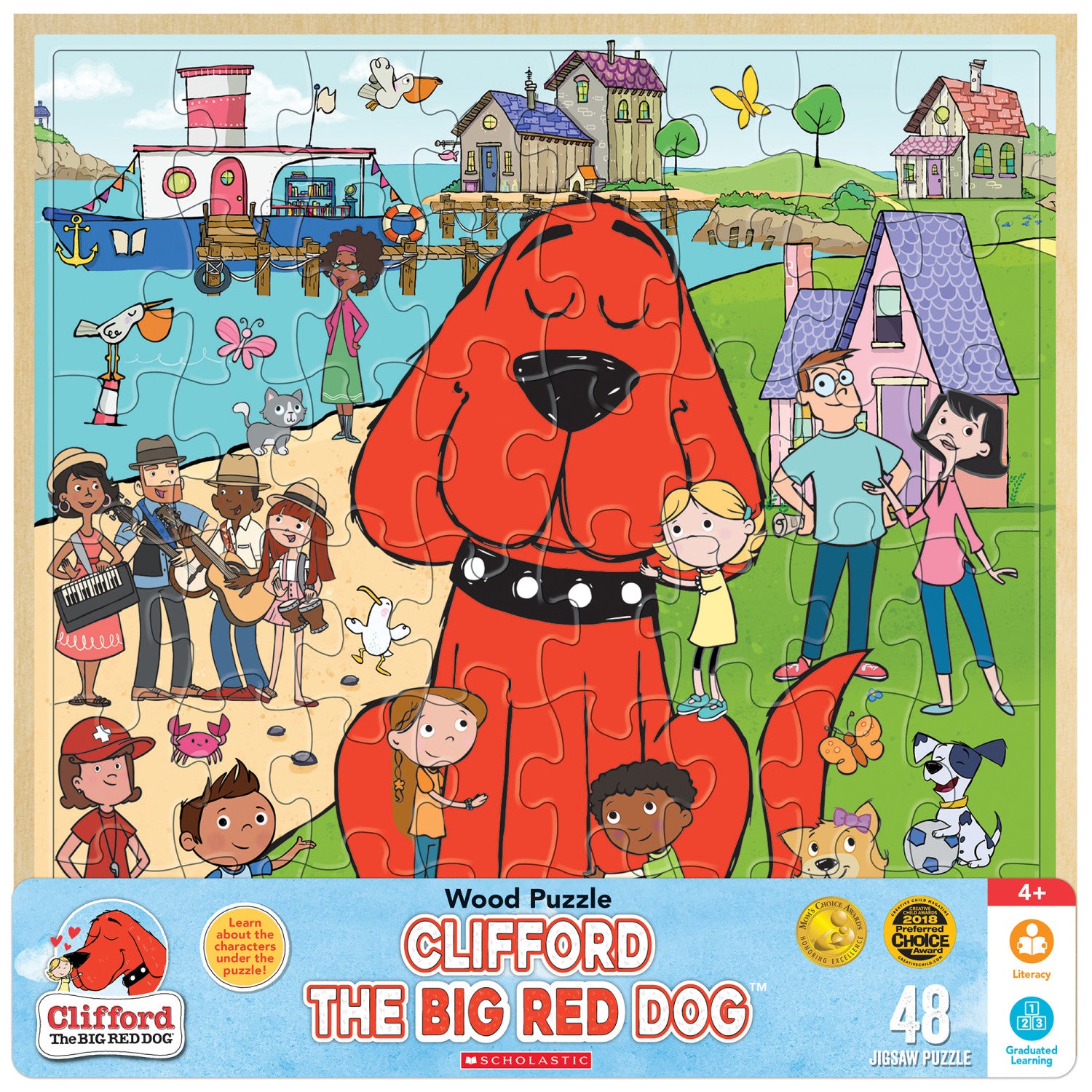 Clifford The Big Red Dog  48 Piece Wood Jigsaw Puzzle